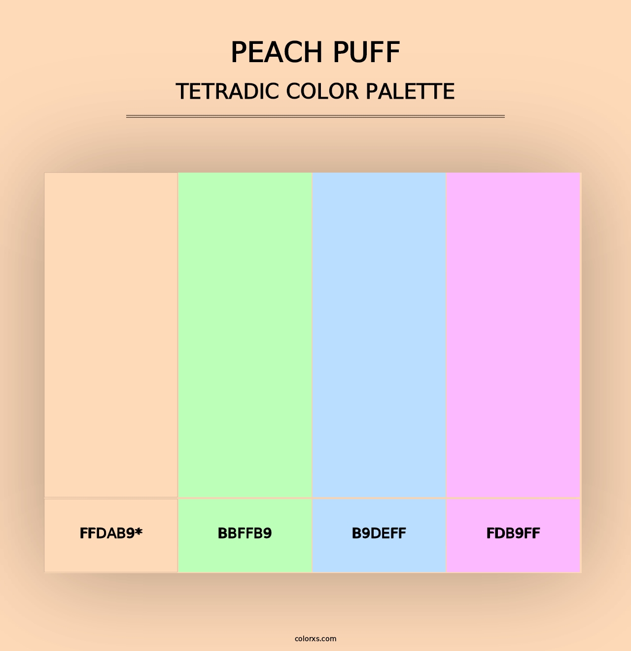 Peach Puff - Tetradic Color Palette