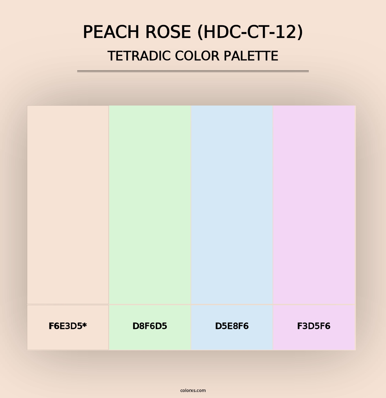 Peach Rose (HDC-CT-12) - Tetradic Color Palette