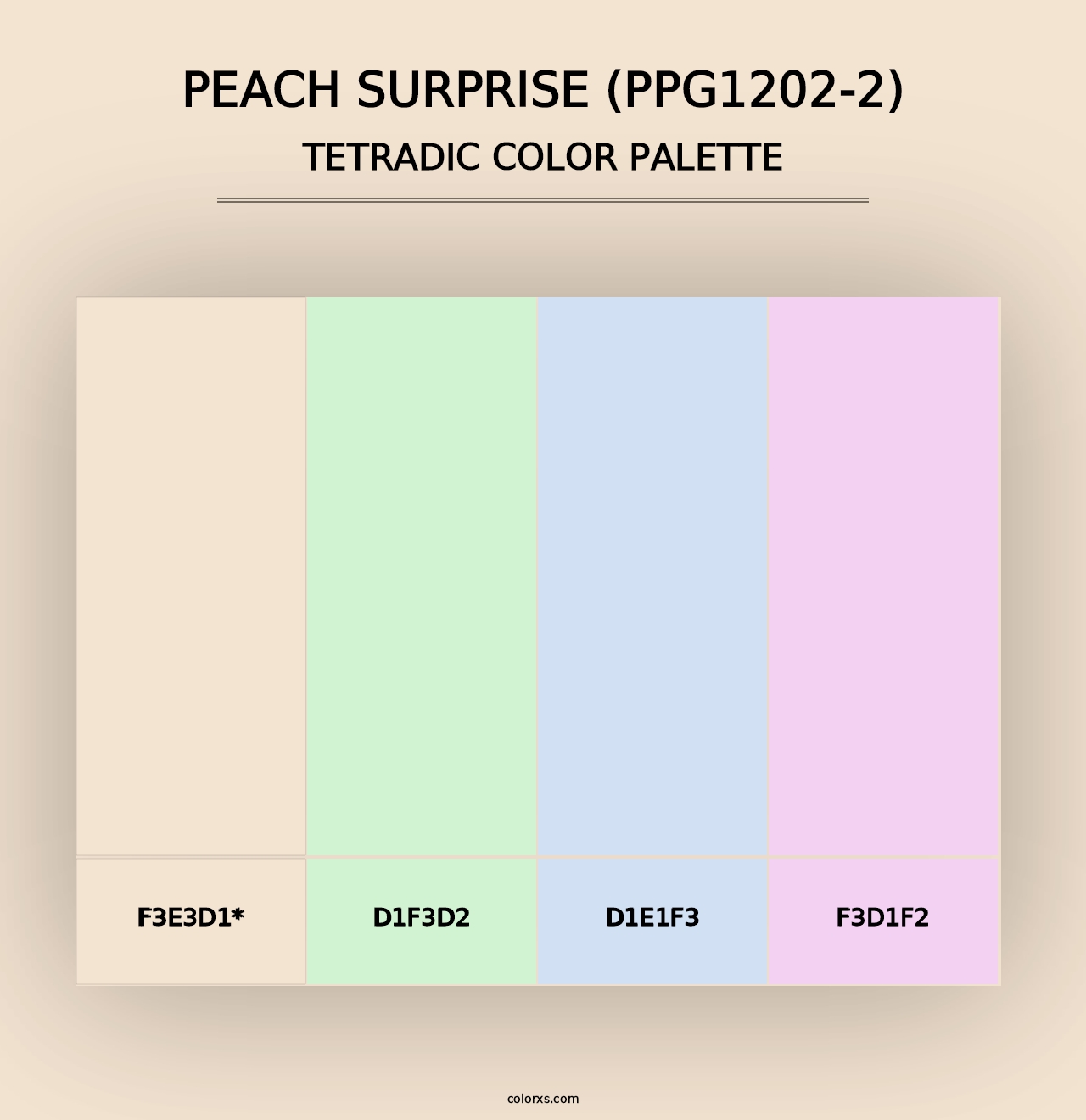 Peach Surprise (PPG1202-2) - Tetradic Color Palette