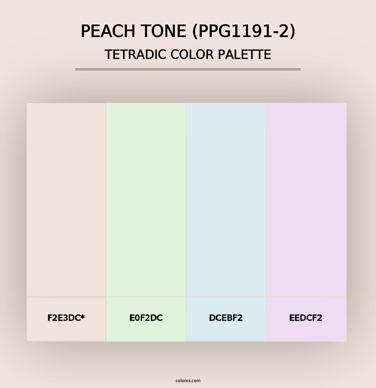 Peach Tone (PPG1191-2) - Tetradic Color Palette