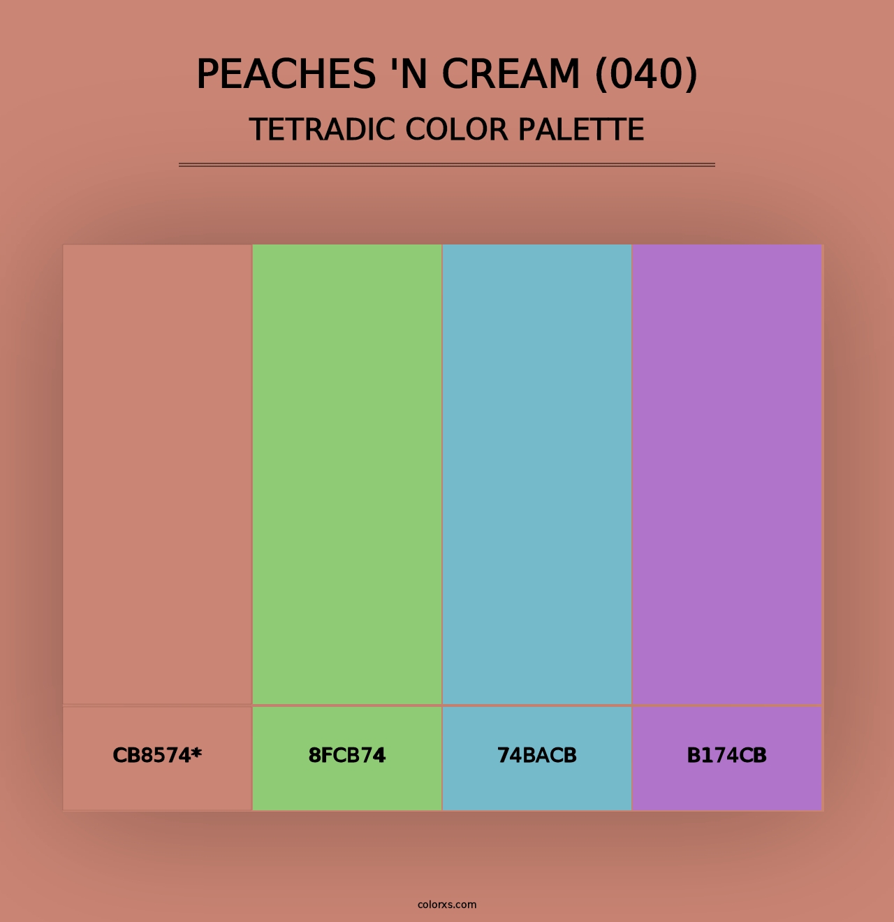 Peaches 'n Cream (040) - Tetradic Color Palette