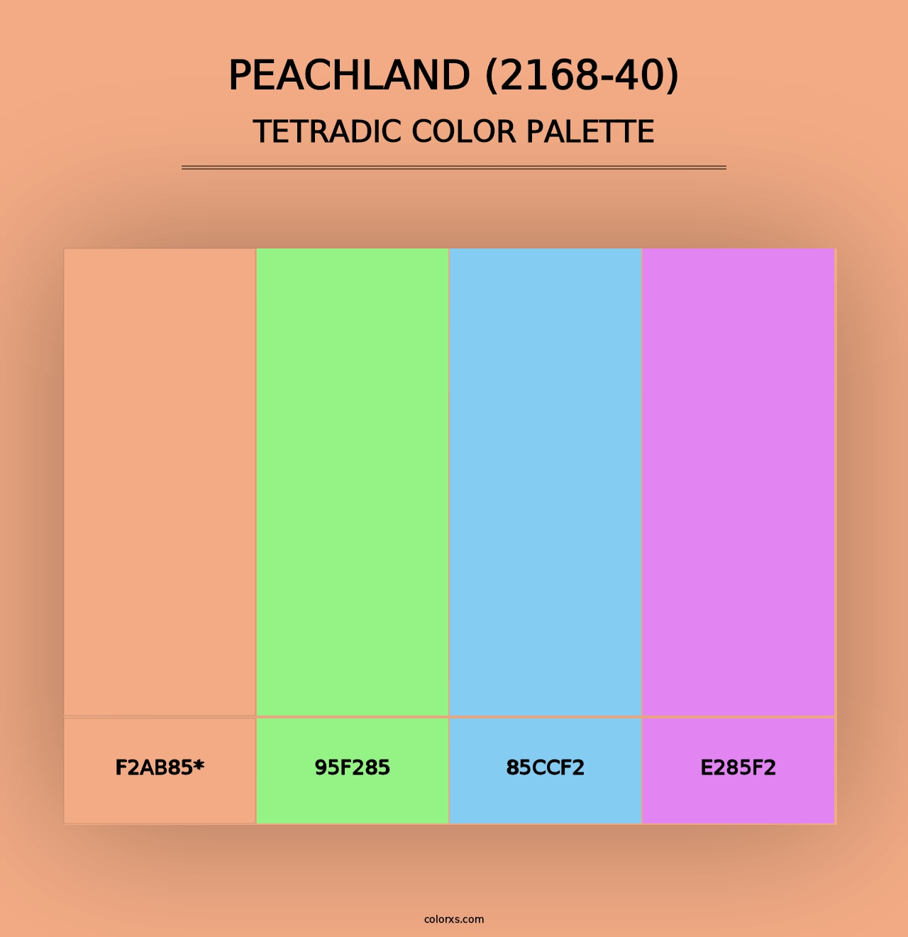 Peachland (2168-40) - Tetradic Color Palette