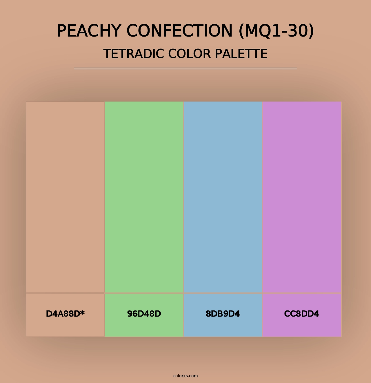 Peachy Confection (MQ1-30) - Tetradic Color Palette