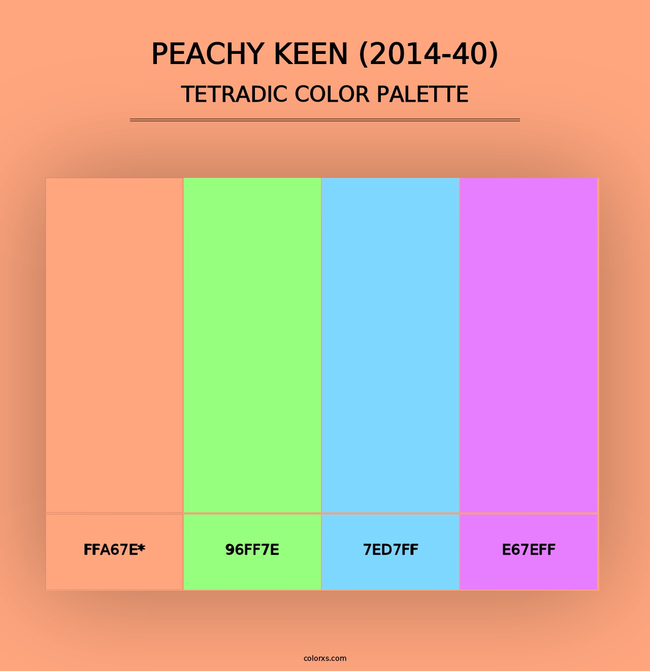 Peachy Keen (2014-40) - Tetradic Color Palette