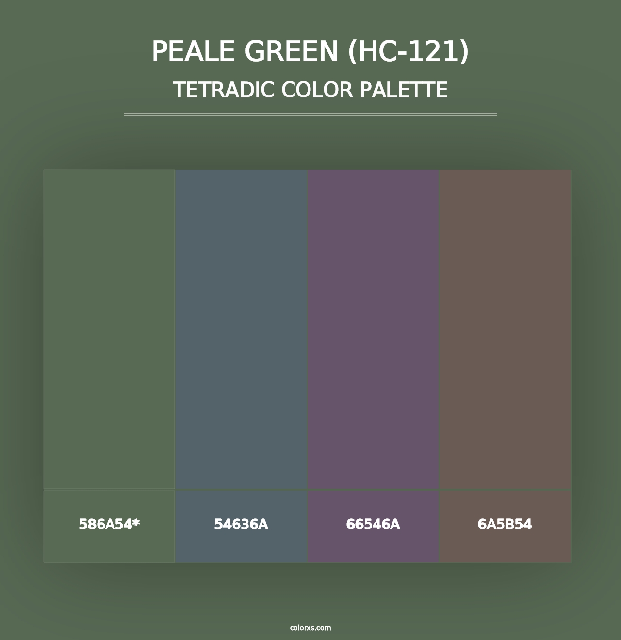 Peale Green (HC-121) - Tetradic Color Palette