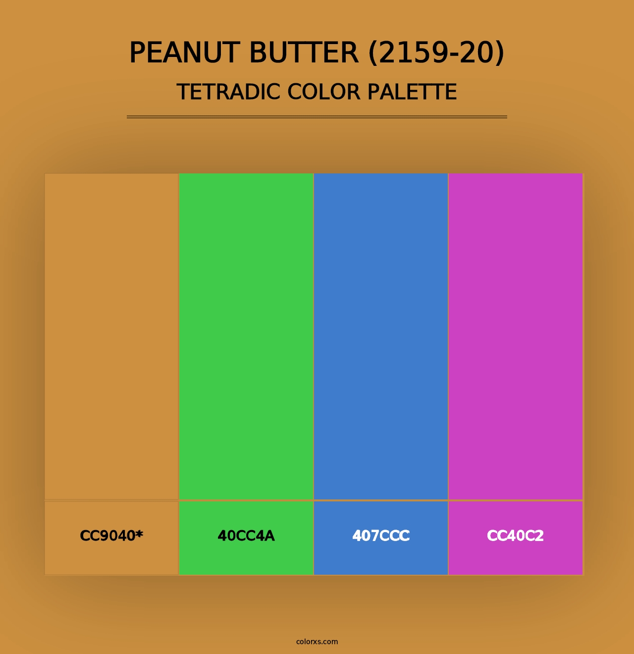 Peanut Butter (2159-20) - Tetradic Color Palette