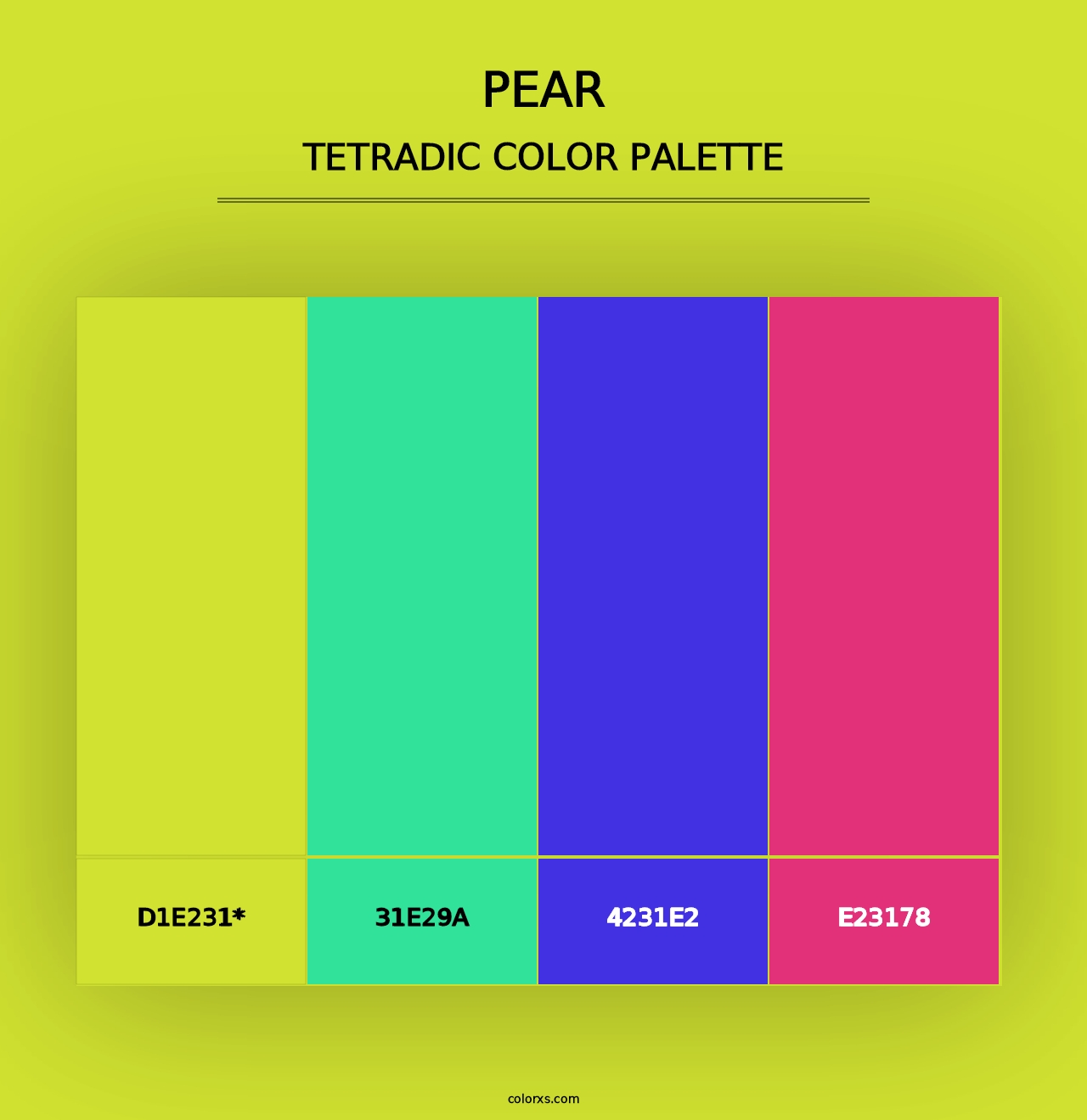 Pear - Tetradic Color Palette