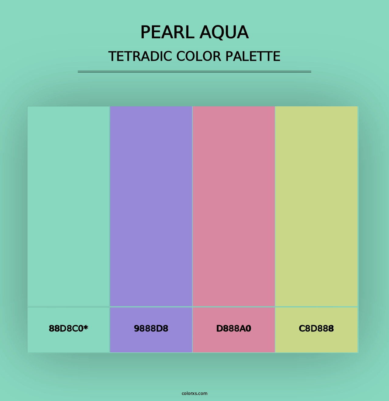 Pearl Aqua - Tetradic Color Palette