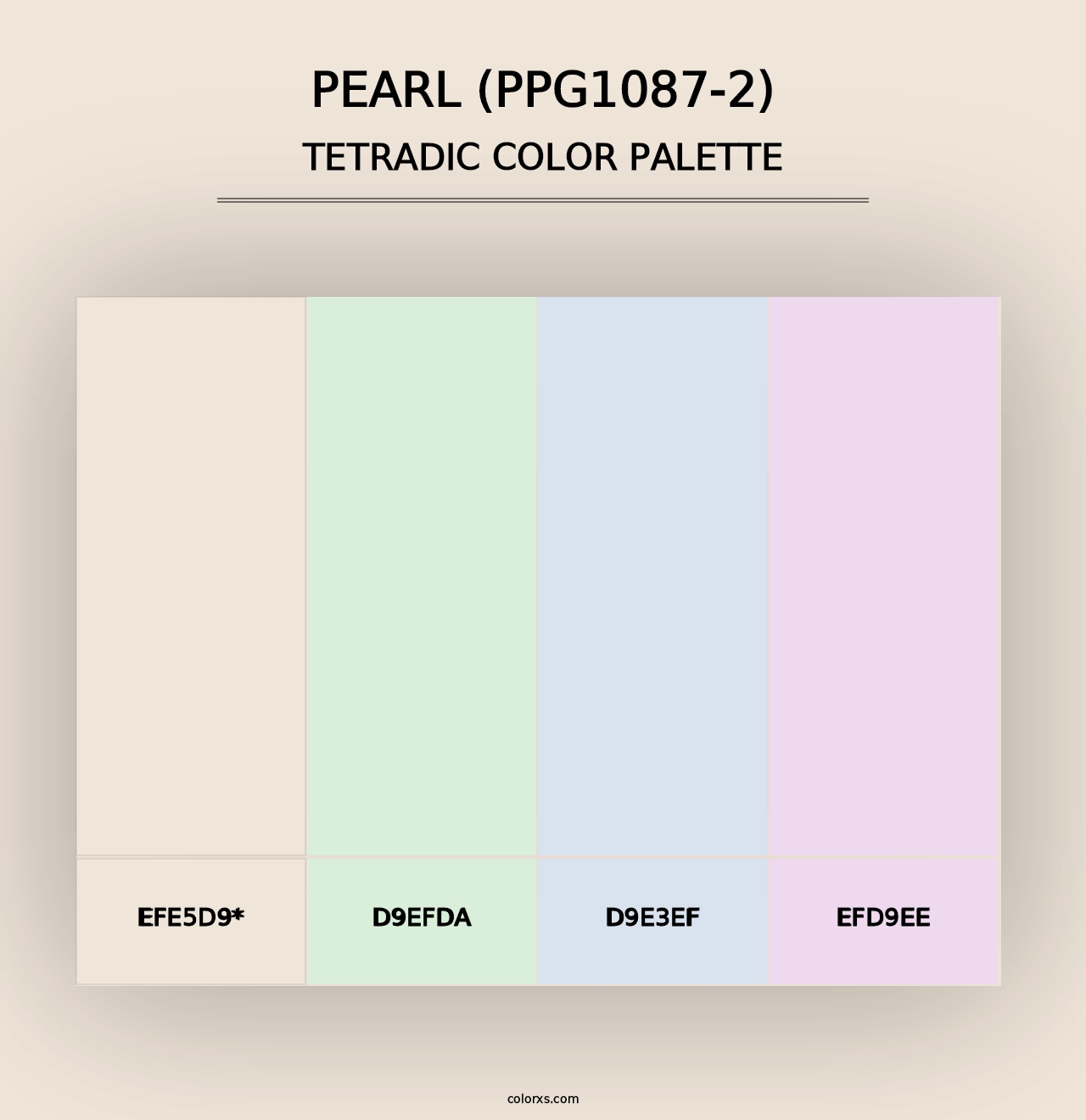 Pearl (PPG1087-2) - Tetradic Color Palette