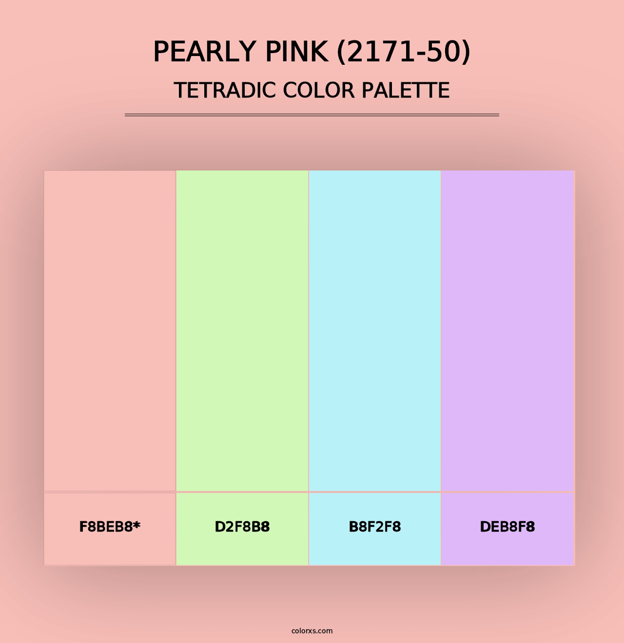 Pearly Pink (2171-50) - Tetradic Color Palette