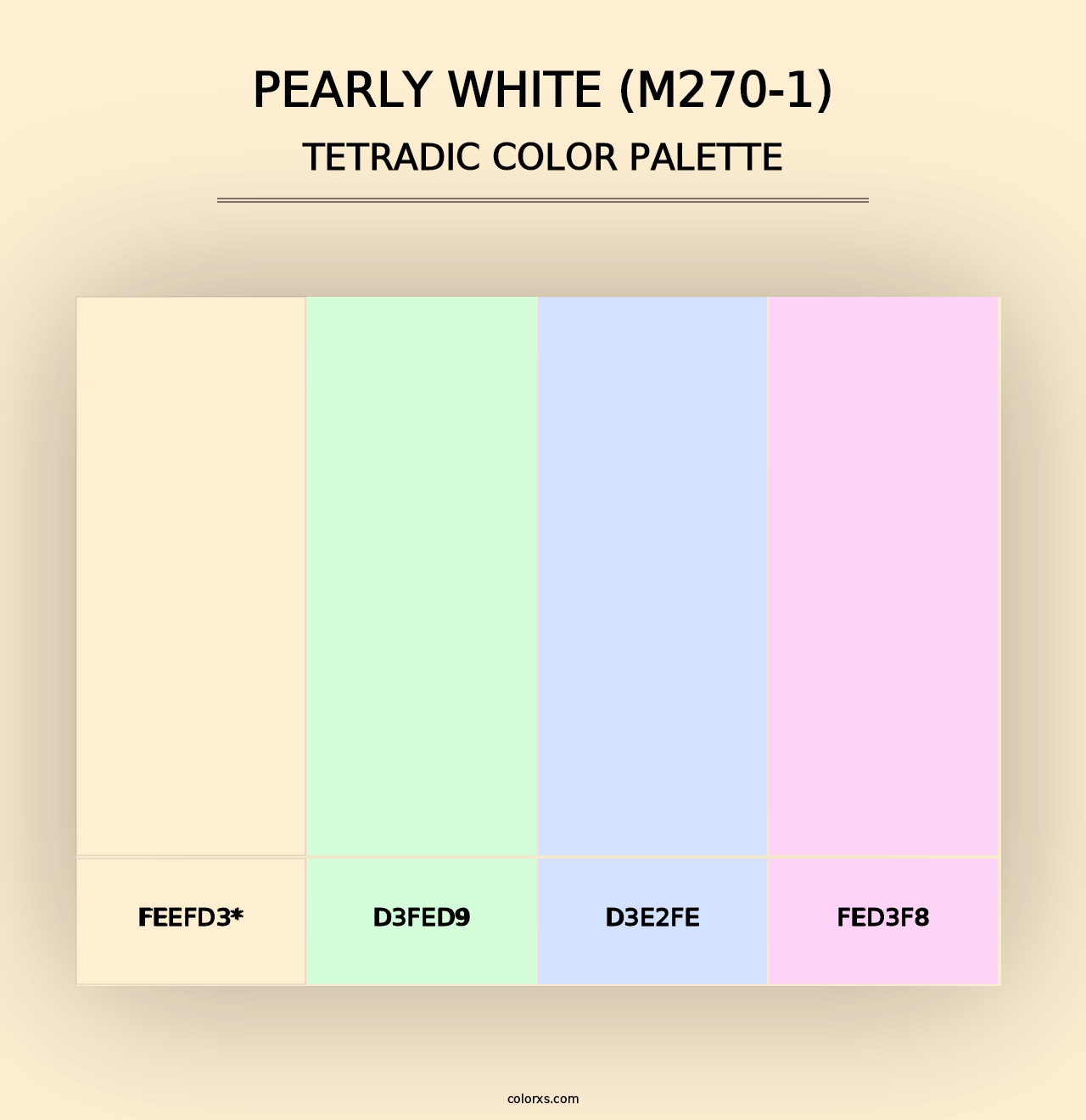 Pearly White (M270-1) - Tetradic Color Palette