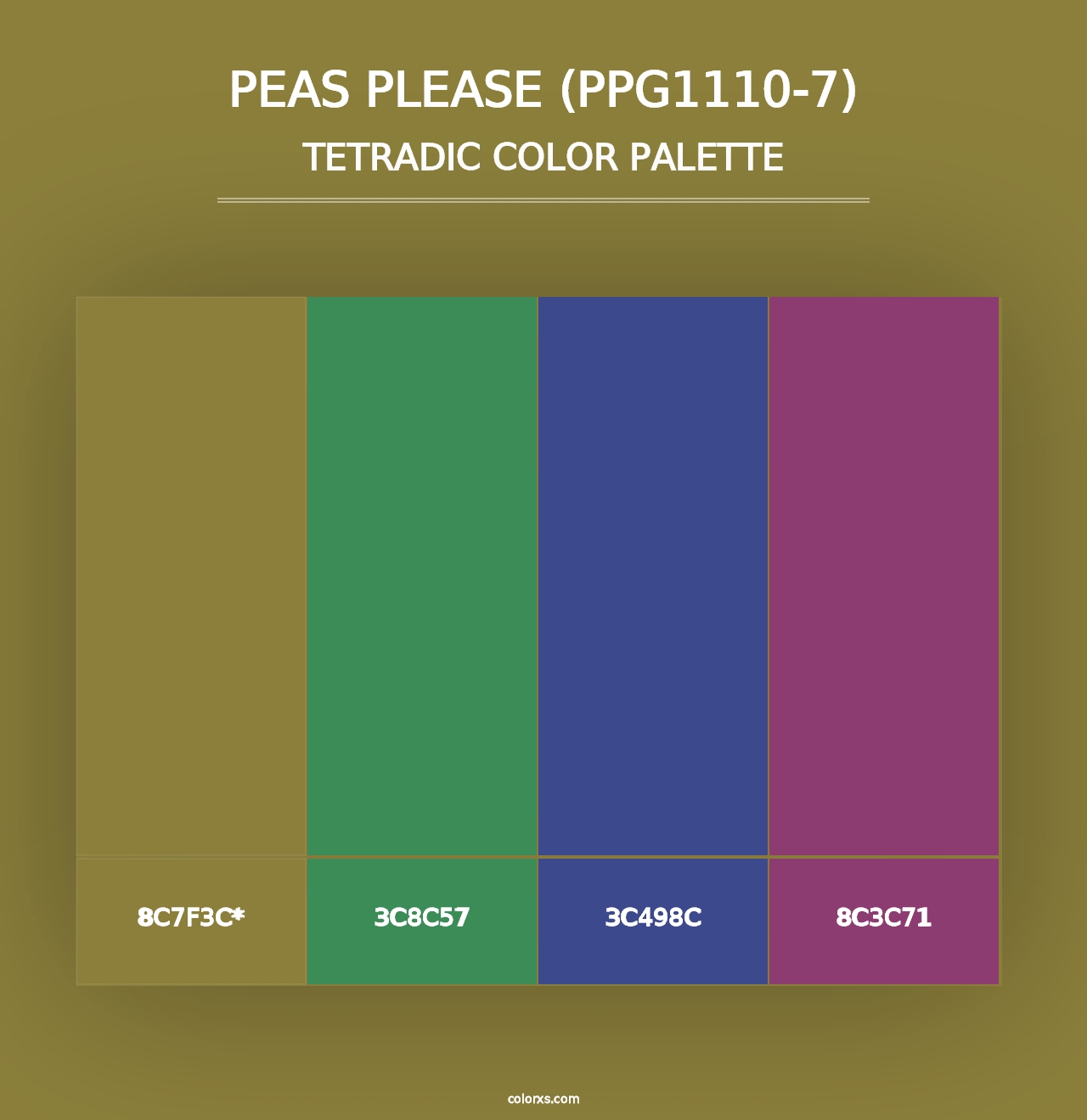 Peas Please (PPG1110-7) - Tetradic Color Palette