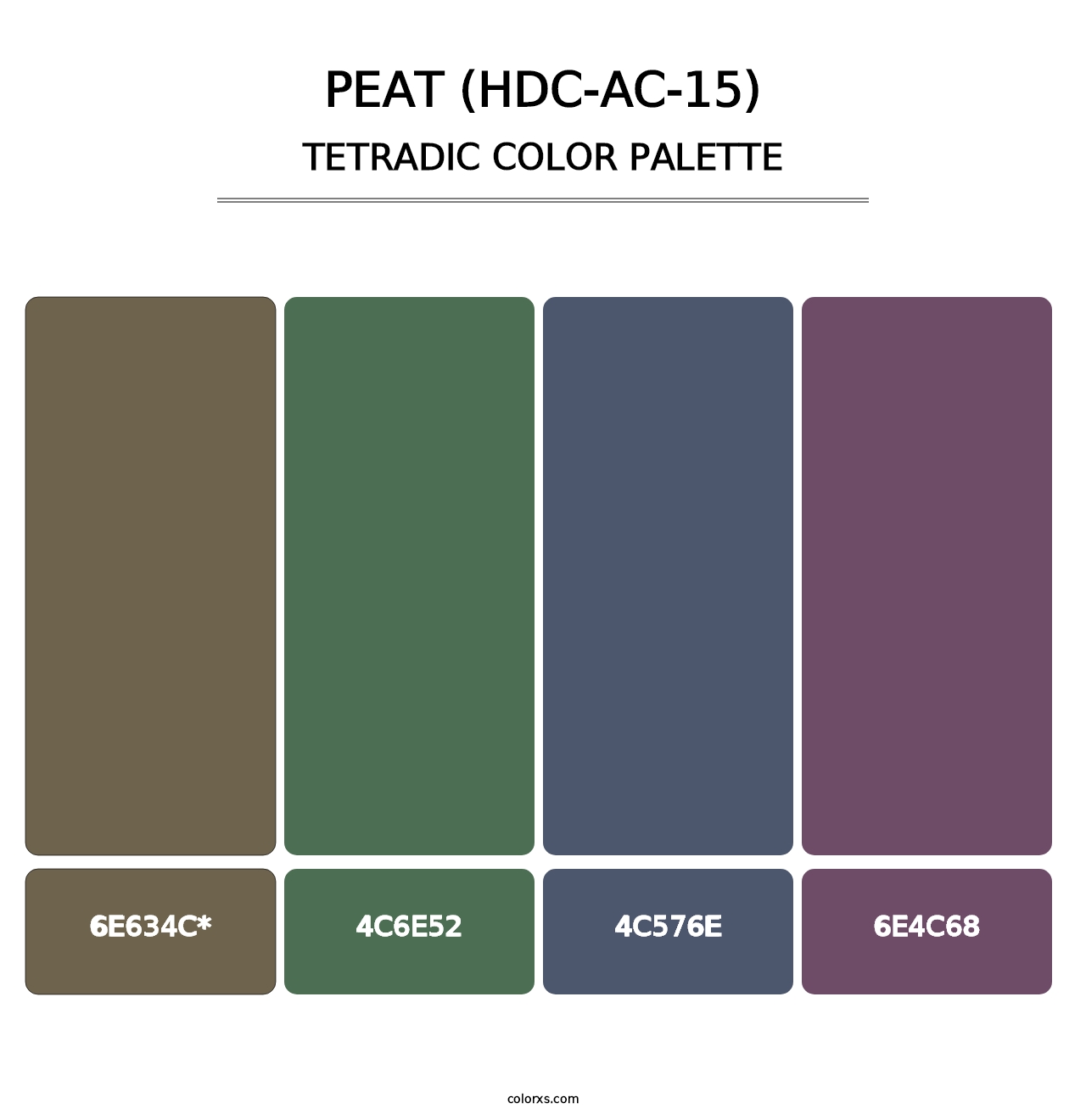 Peat (HDC-AC-15) - Tetradic Color Palette