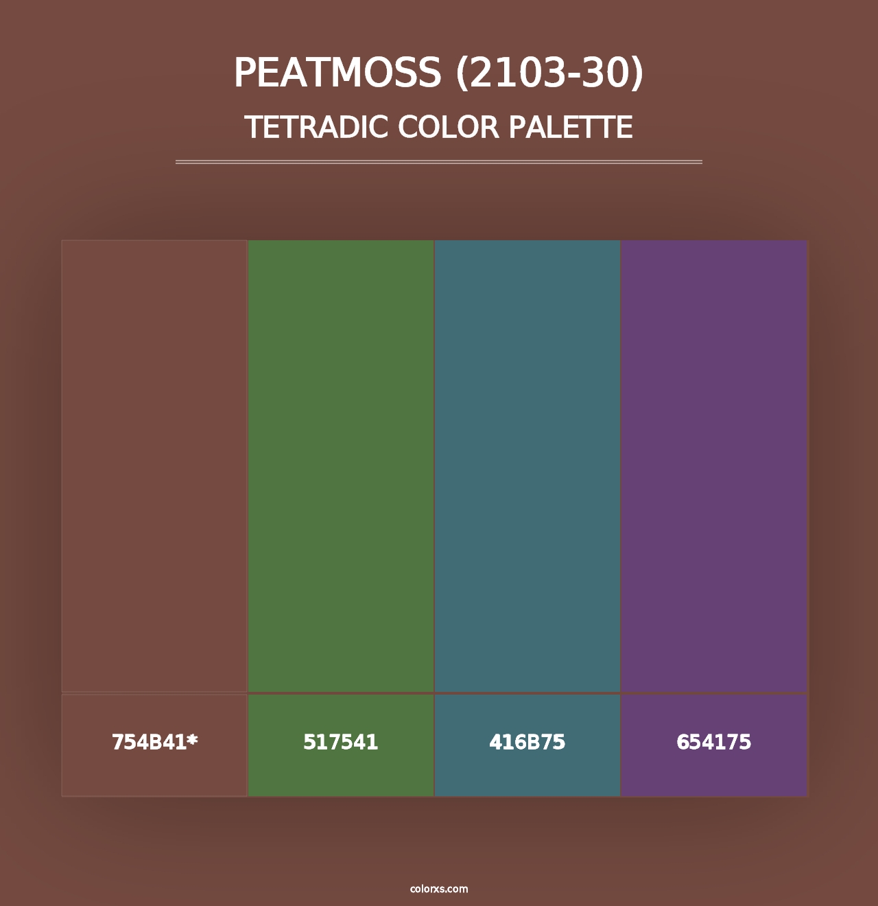 Peatmoss (2103-30) - Tetradic Color Palette