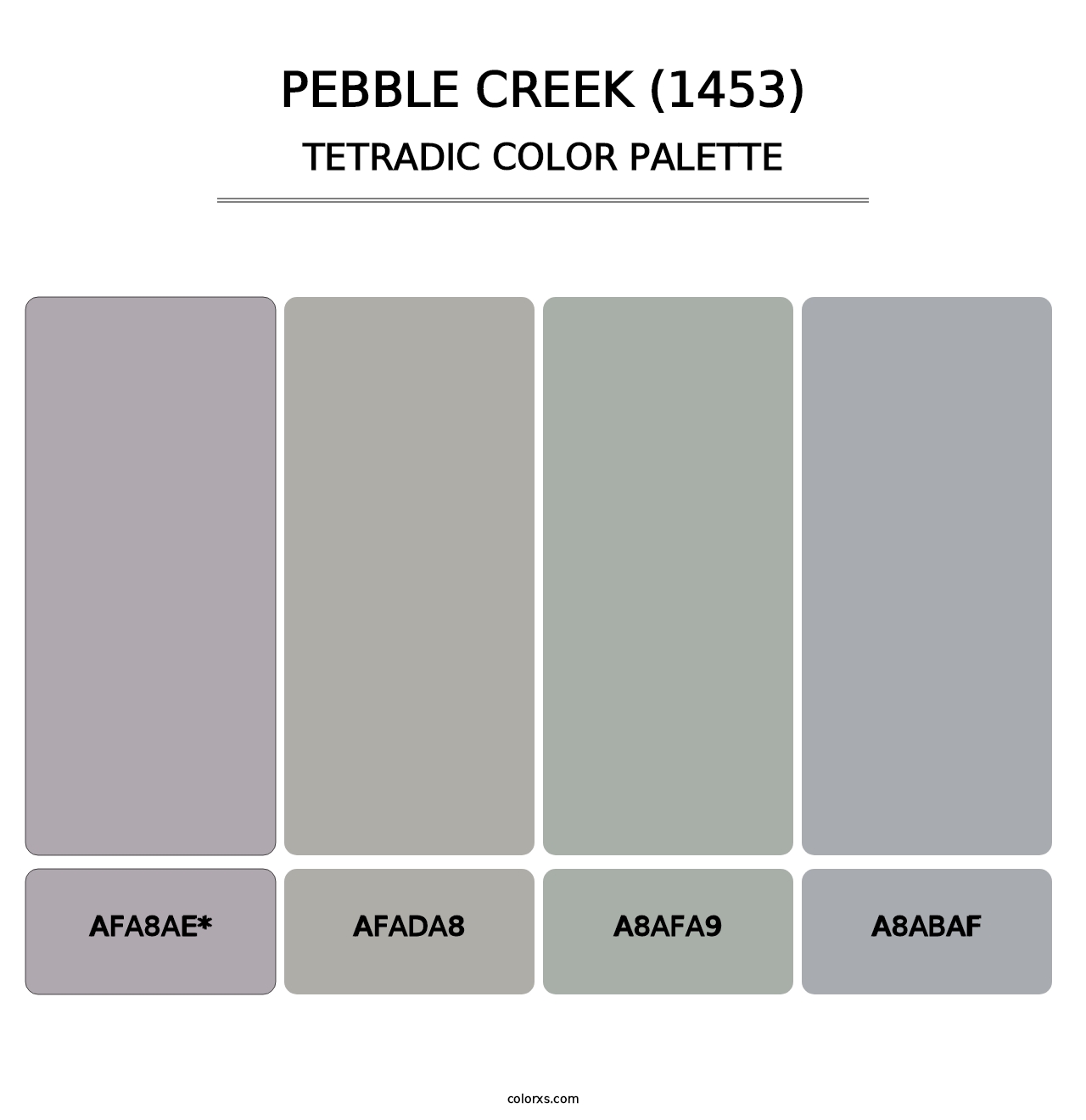 Pebble Creek (1453) - Tetradic Color Palette