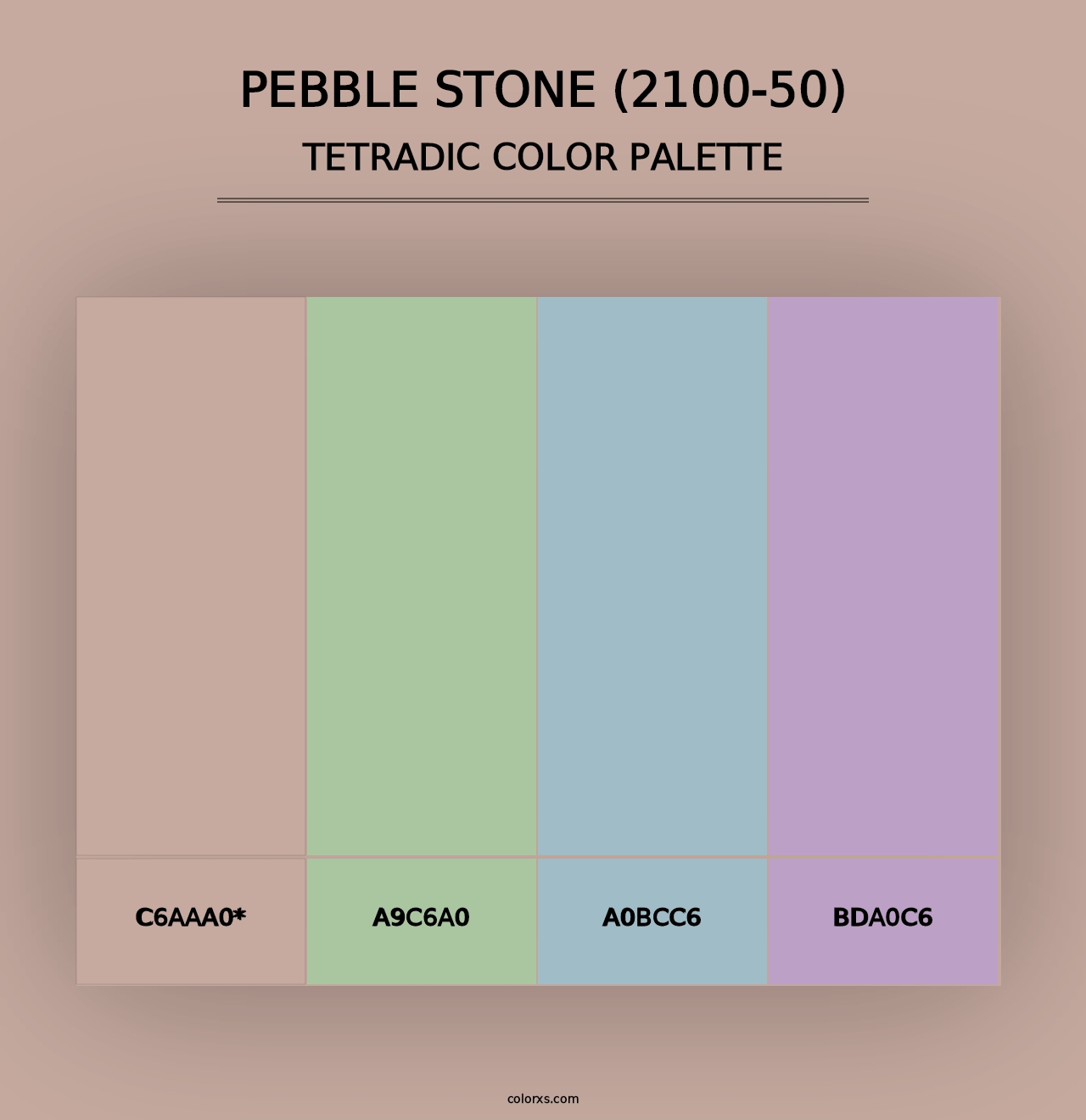 Pebble Stone (2100-50) - Tetradic Color Palette