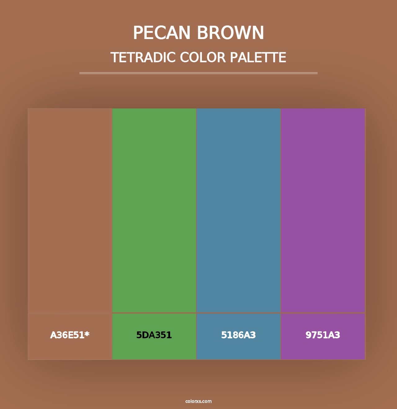 Pecan Brown - Tetradic Color Palette