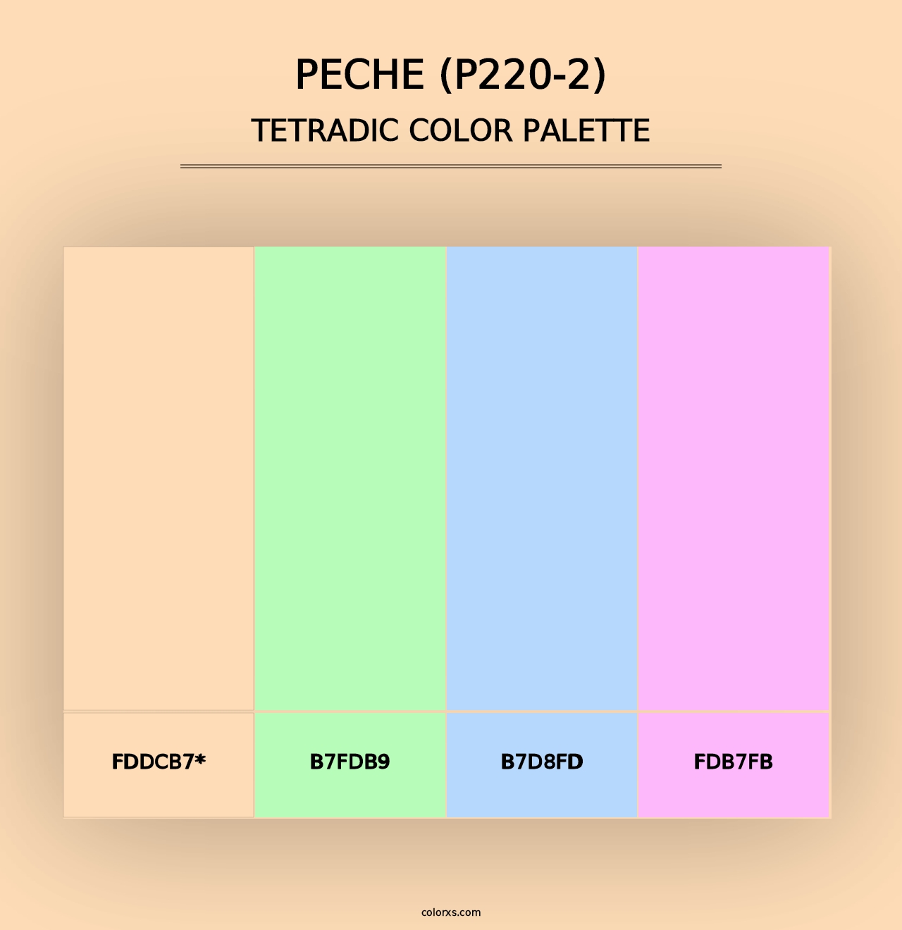 Peche (P220-2) - Tetradic Color Palette