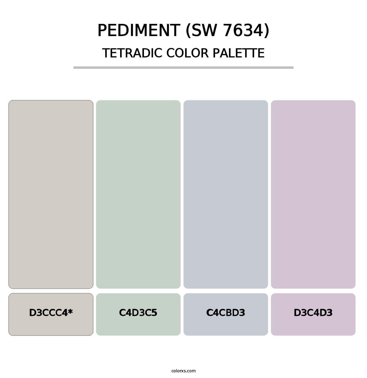 Pediment (SW 7634) - Tetradic Color Palette