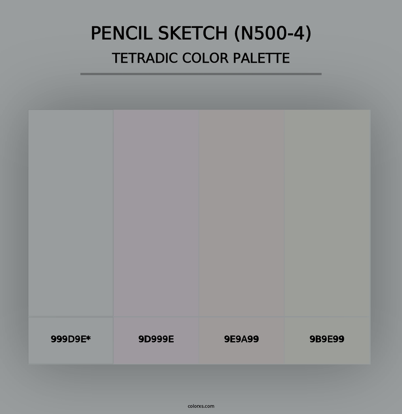 Pencil Sketch (N500-4) - Tetradic Color Palette