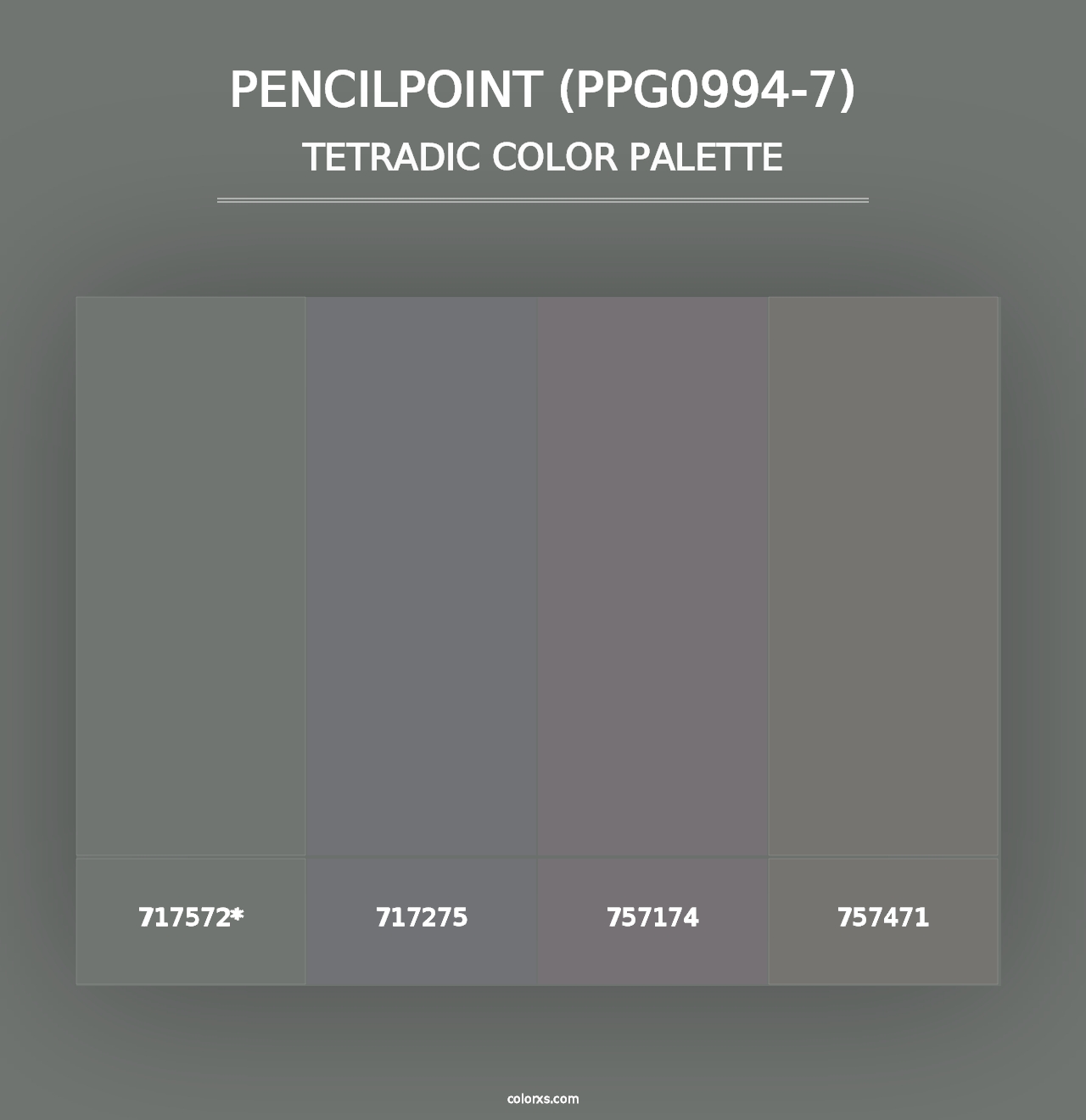 Pencilpoint (PPG0994-7) - Tetradic Color Palette