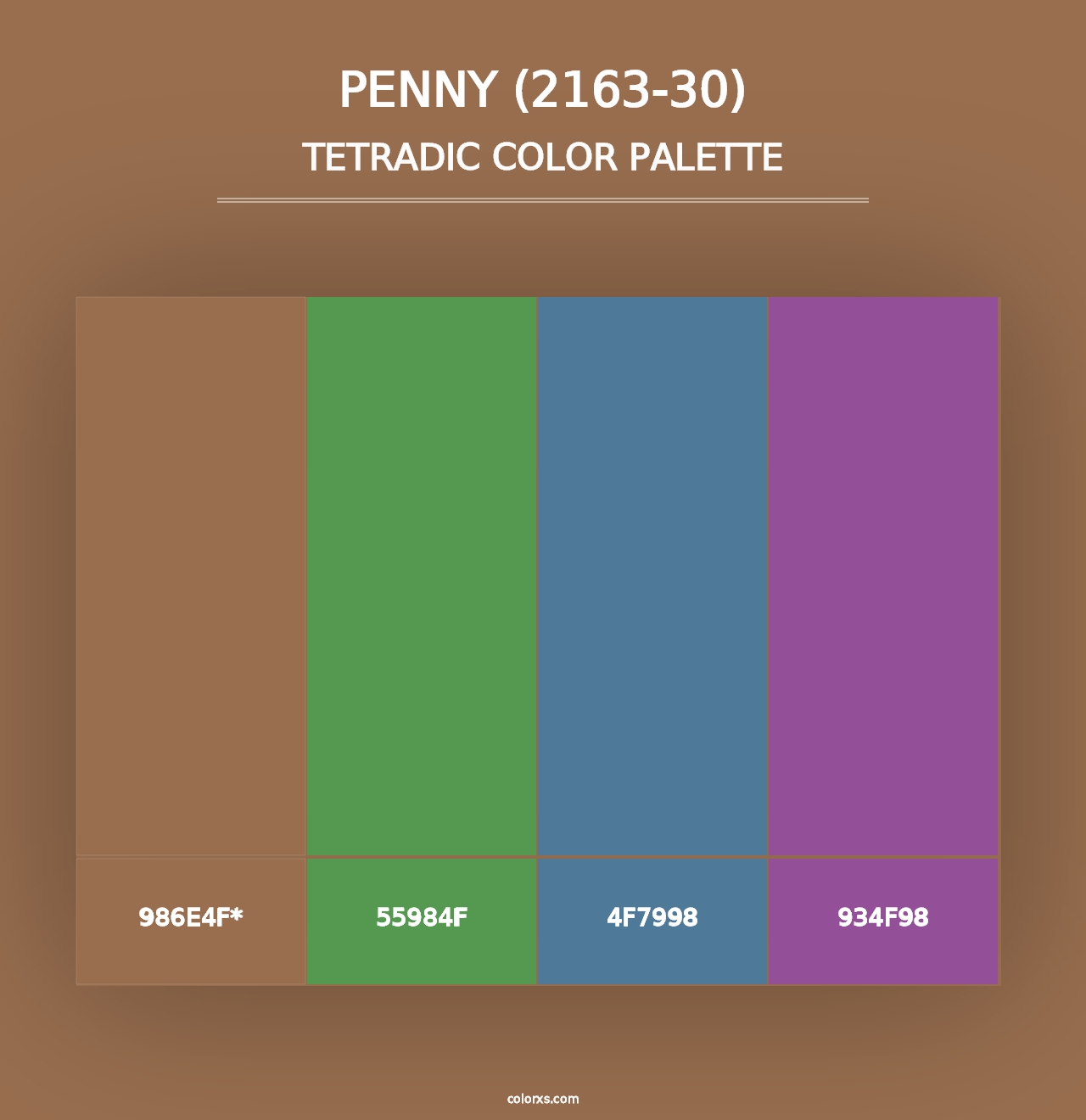 Penny (2163-30) - Tetradic Color Palette