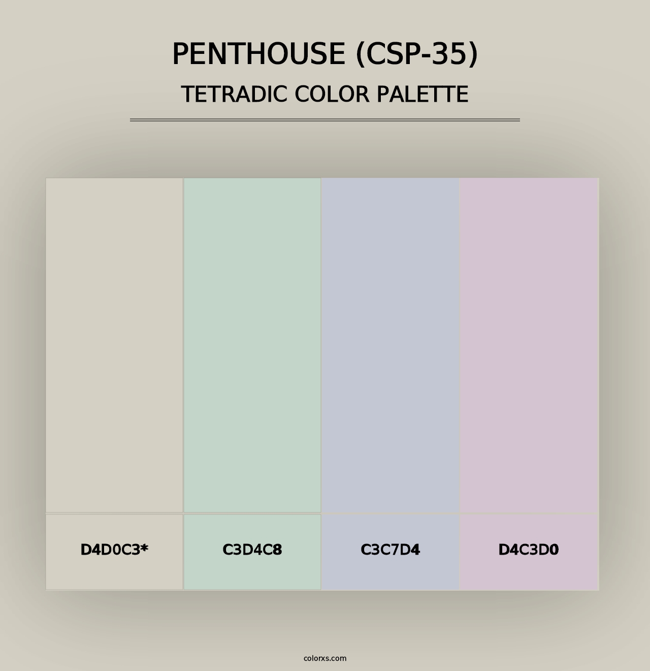 Penthouse (CSP-35) - Tetradic Color Palette