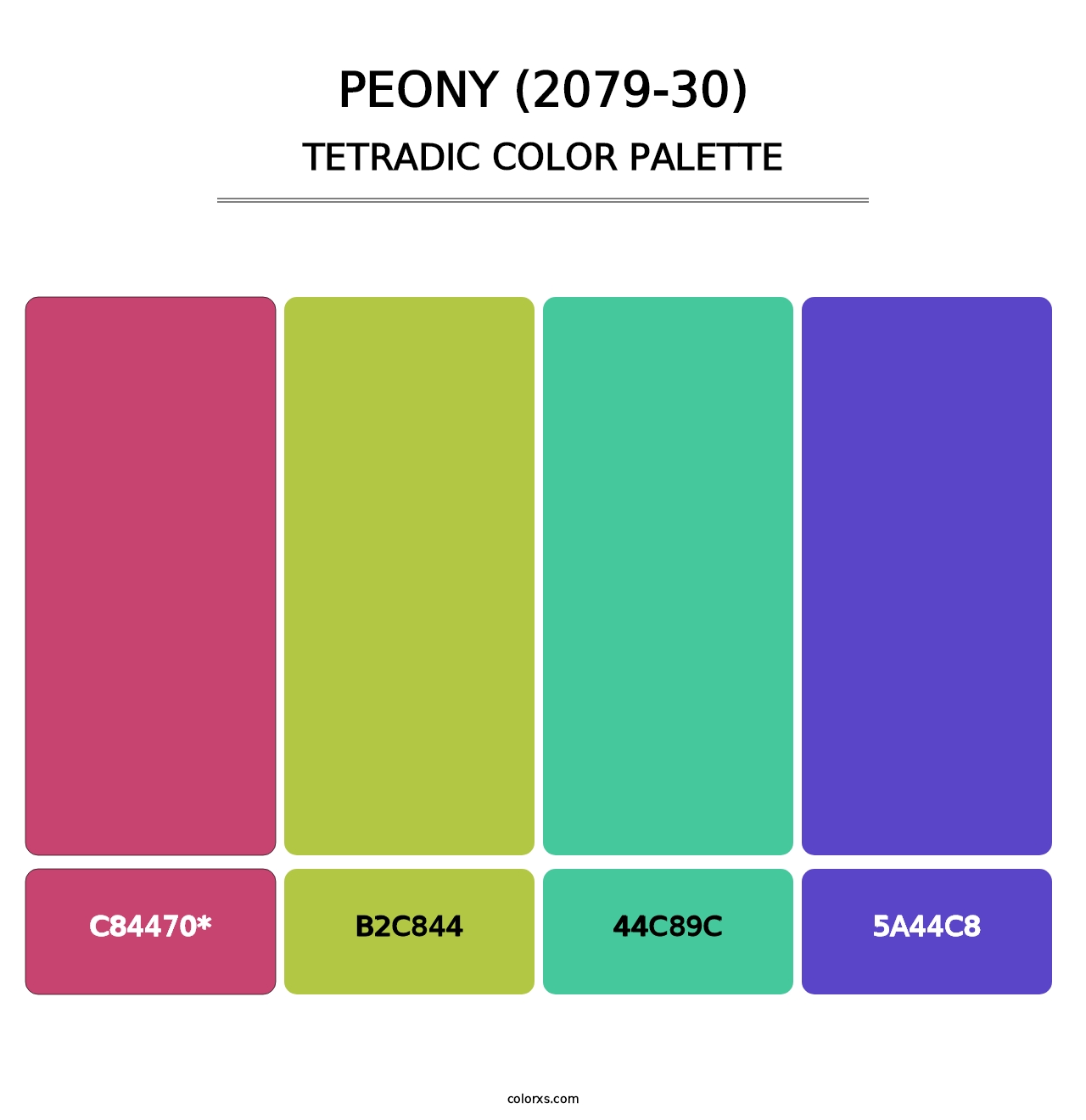 Peony (2079-30) - Tetradic Color Palette