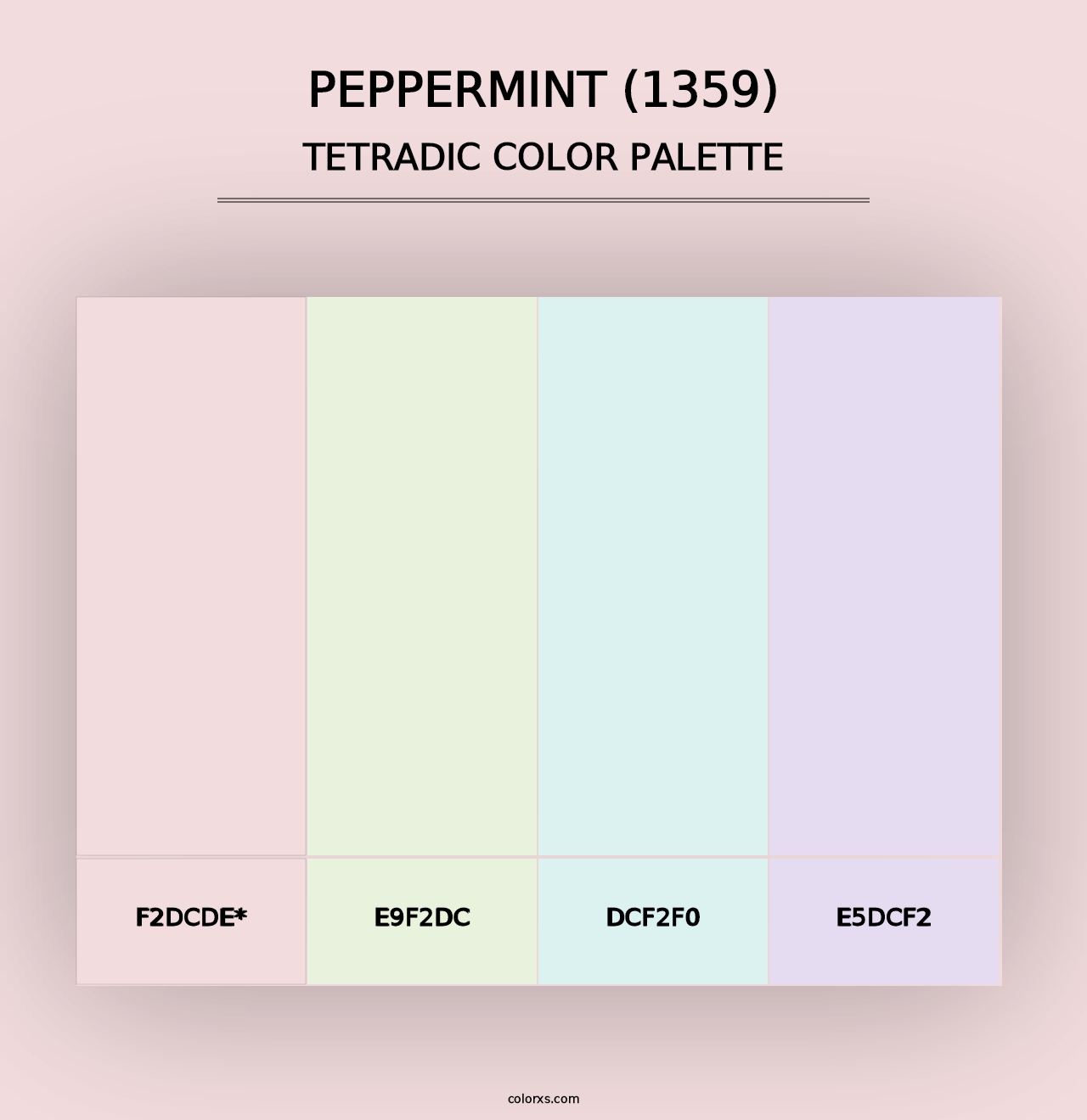 Peppermint (1359) - Tetradic Color Palette