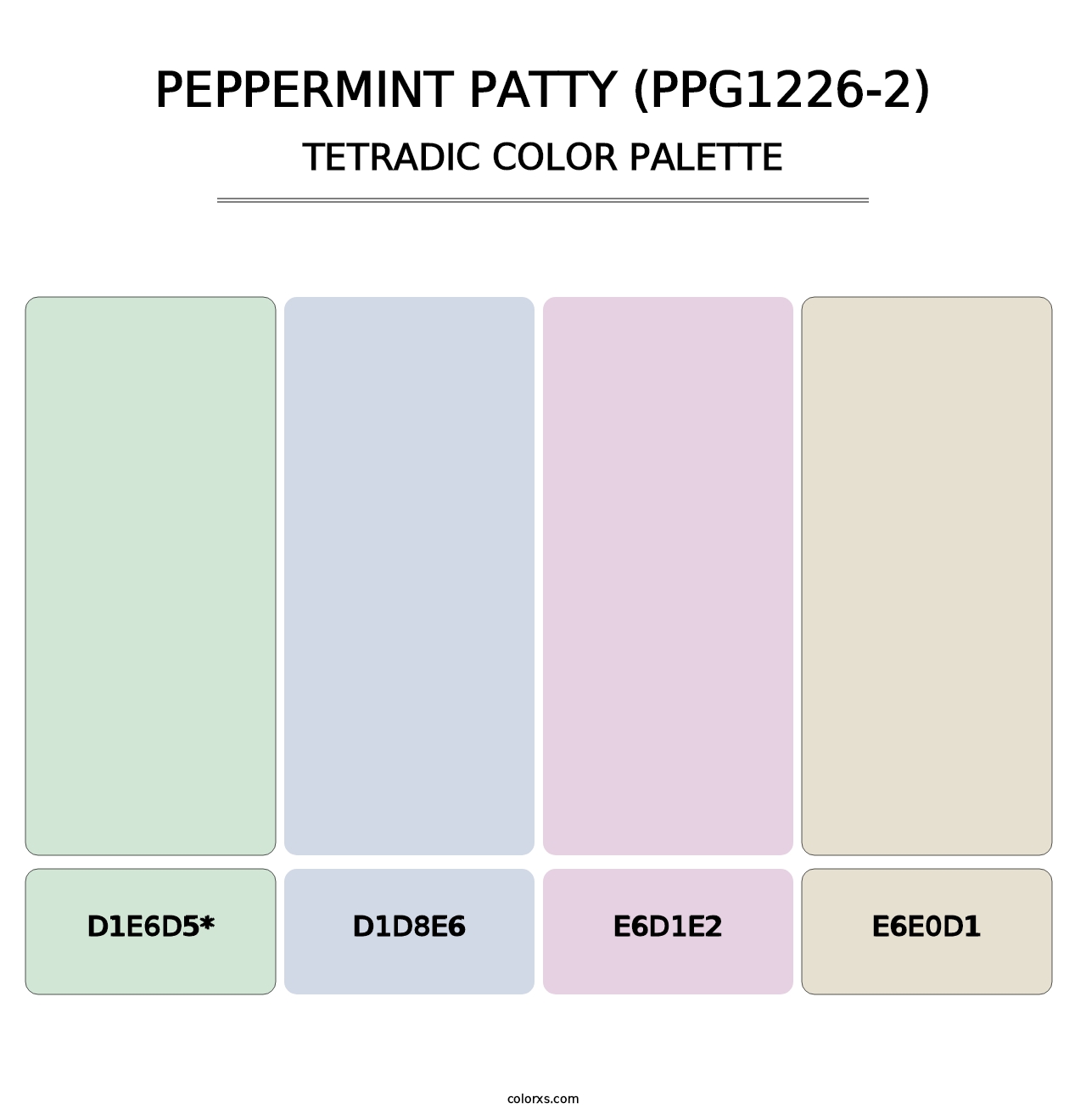 Peppermint Patty (PPG1226-2) - Tetradic Color Palette