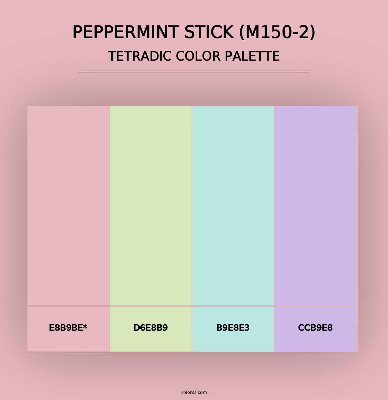 Peppermint Stick (M150-2) - Tetradic Color Palette