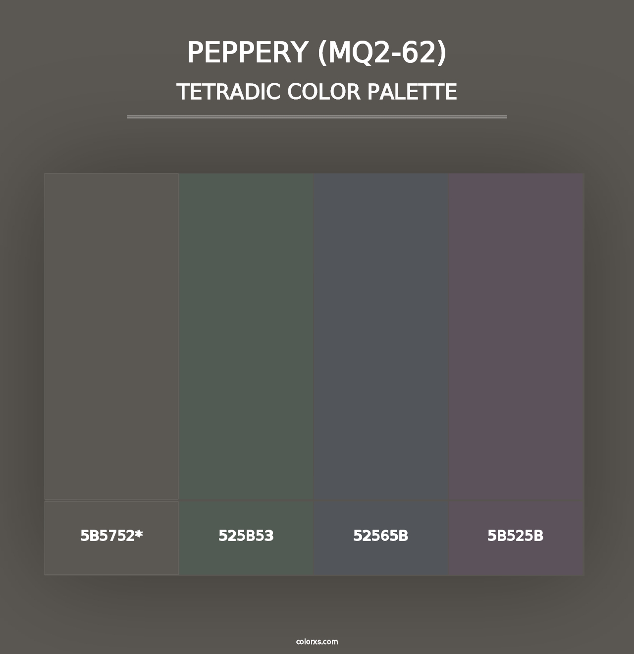 Peppery (MQ2-62) - Tetradic Color Palette