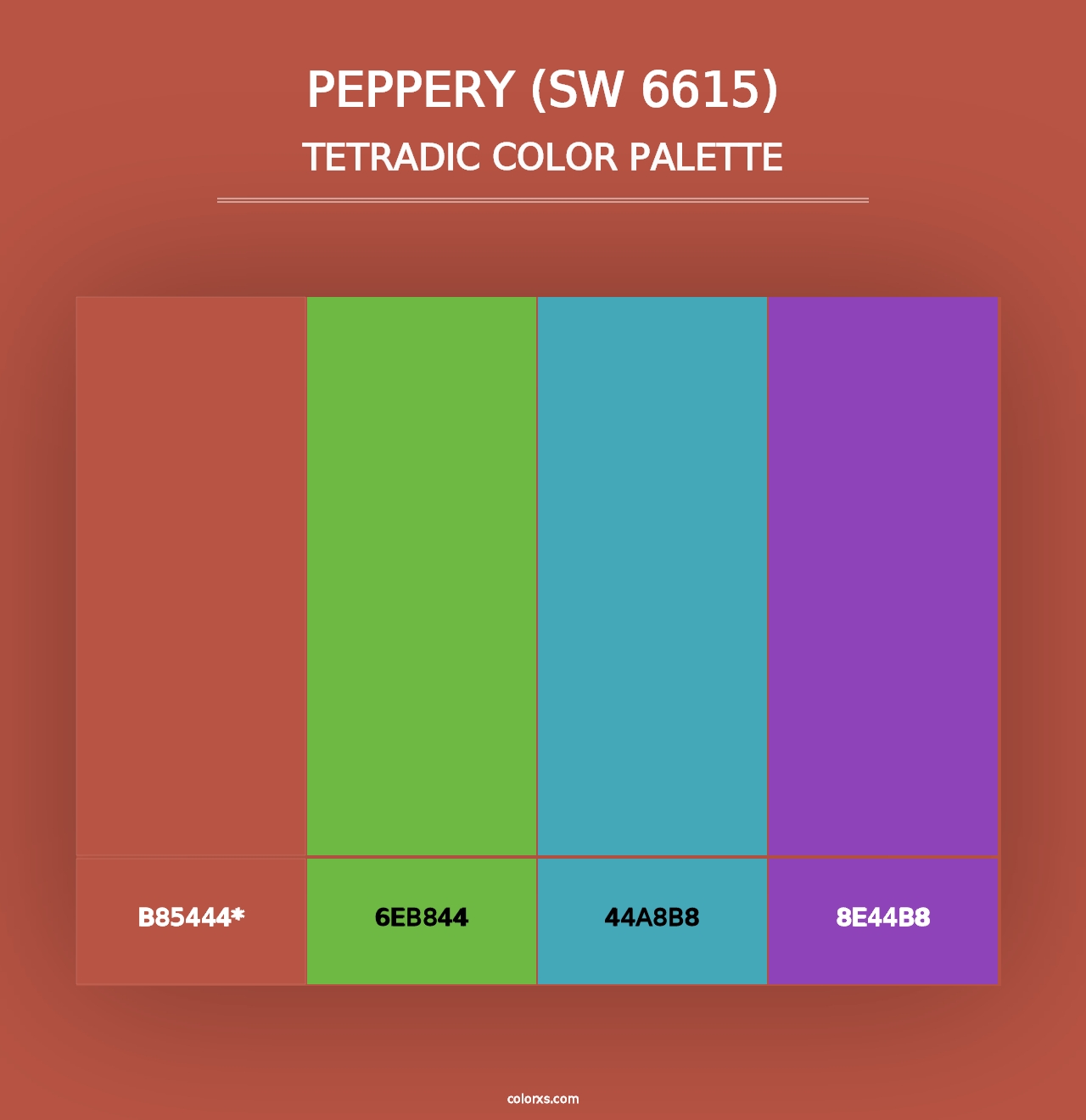 Peppery (SW 6615) - Tetradic Color Palette