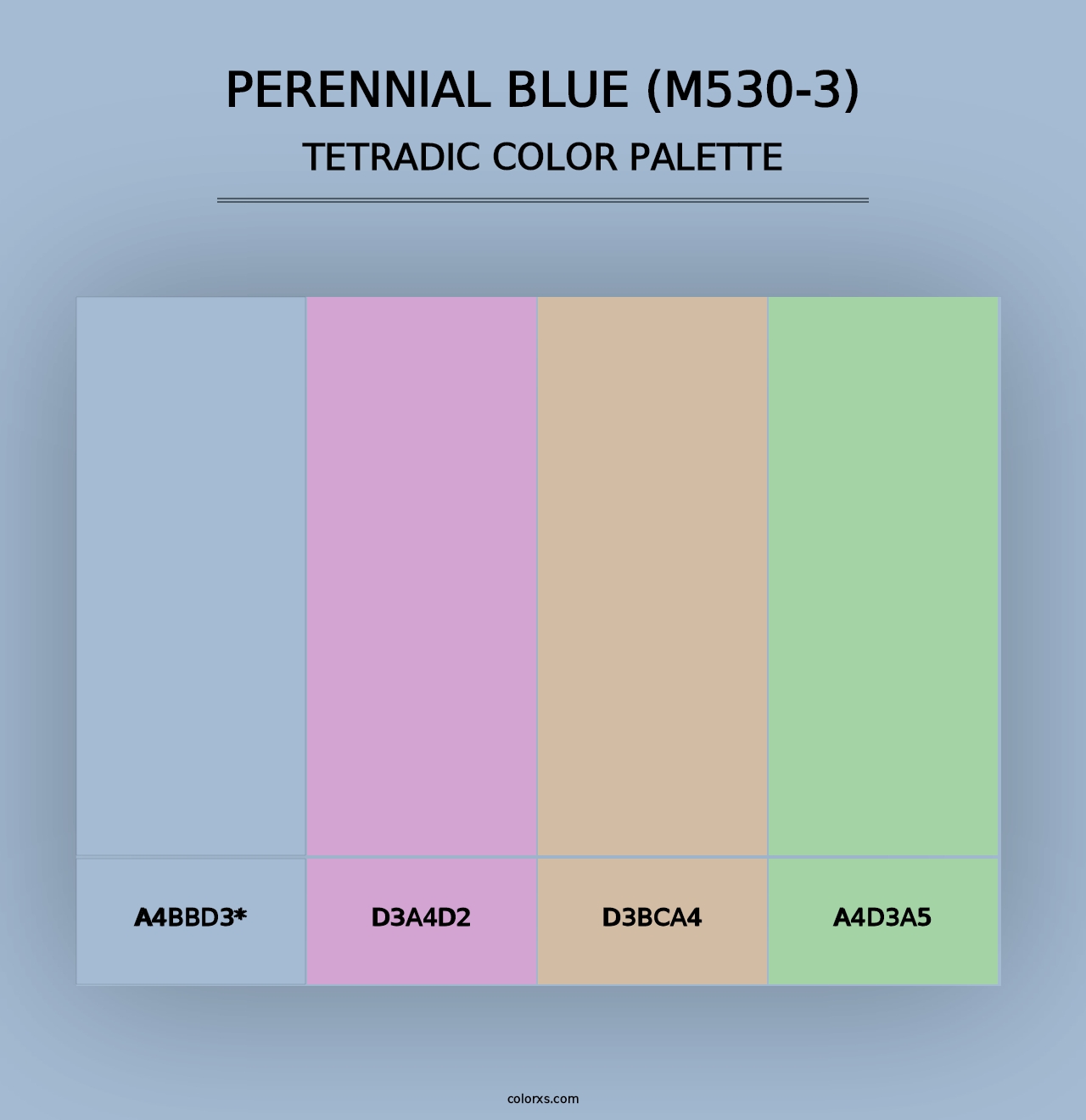 Perennial Blue (M530-3) - Tetradic Color Palette