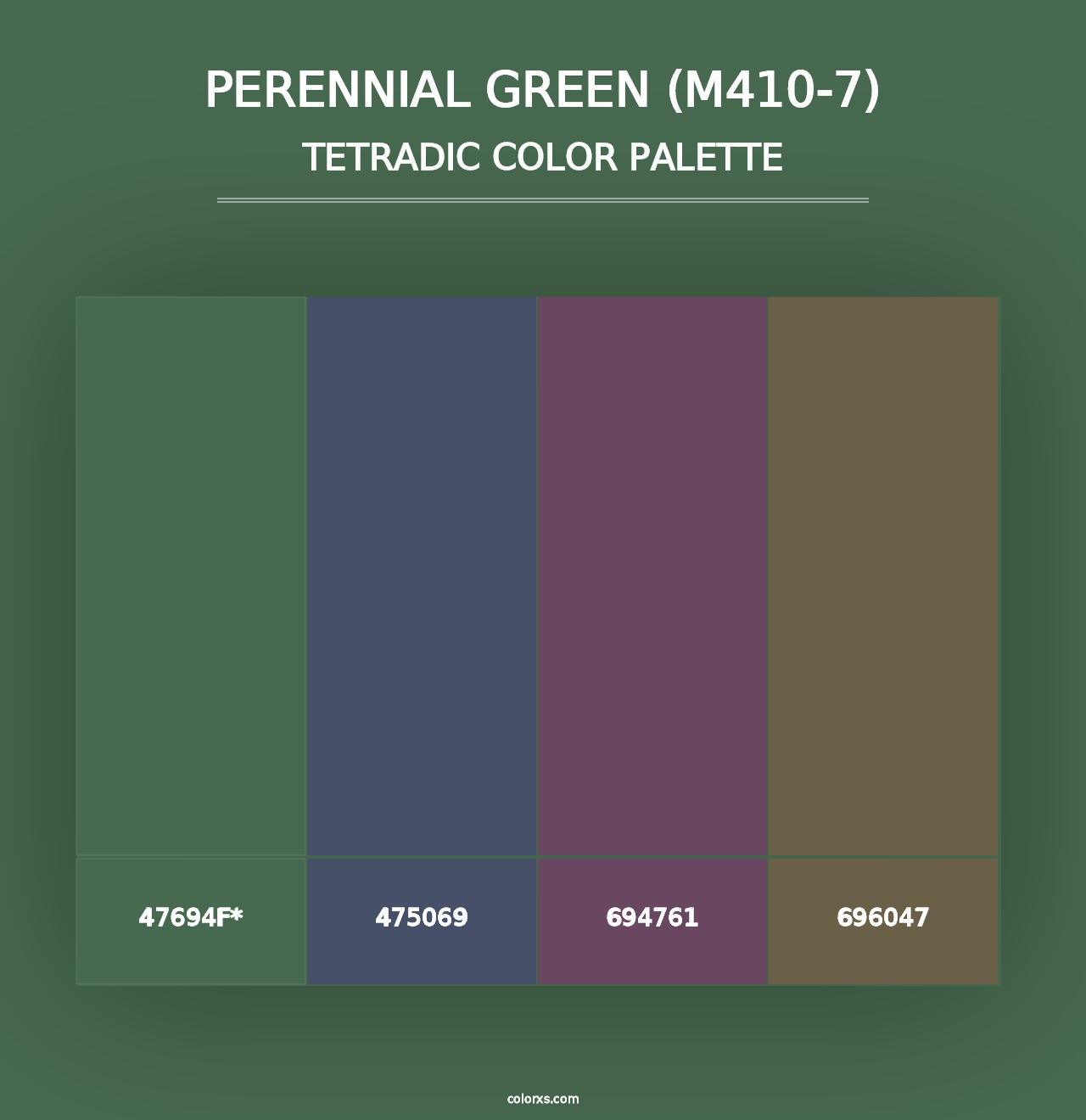 Perennial Green (M410-7) - Tetradic Color Palette