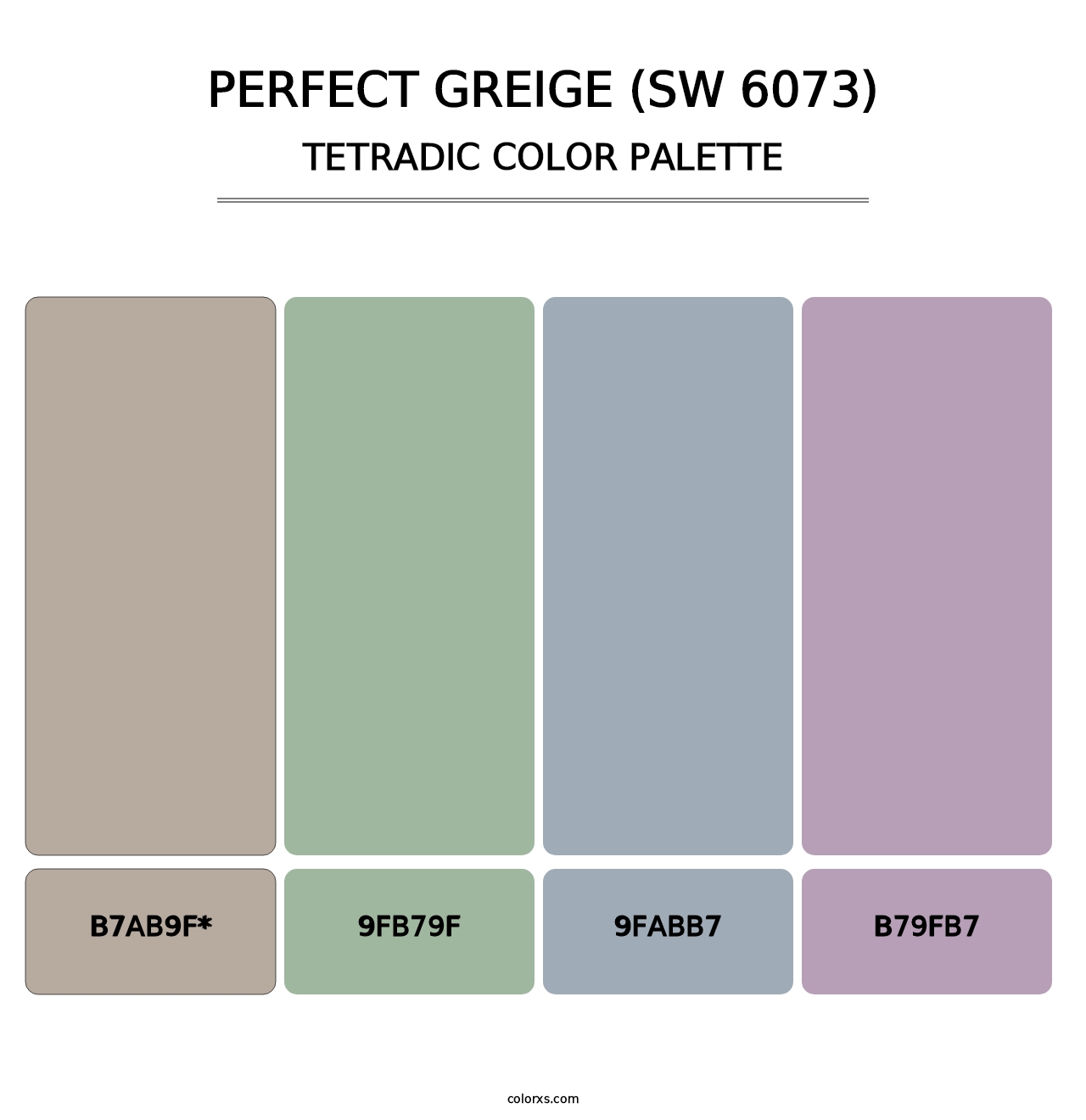 Perfect Greige (SW 6073) - Tetradic Color Palette