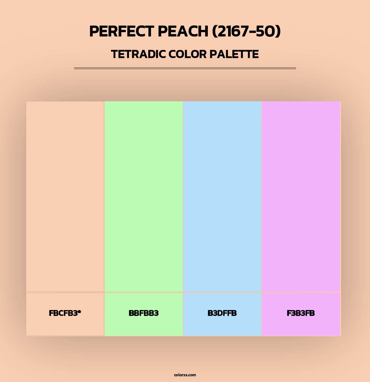 Perfect Peach (2167-50) - Tetradic Color Palette