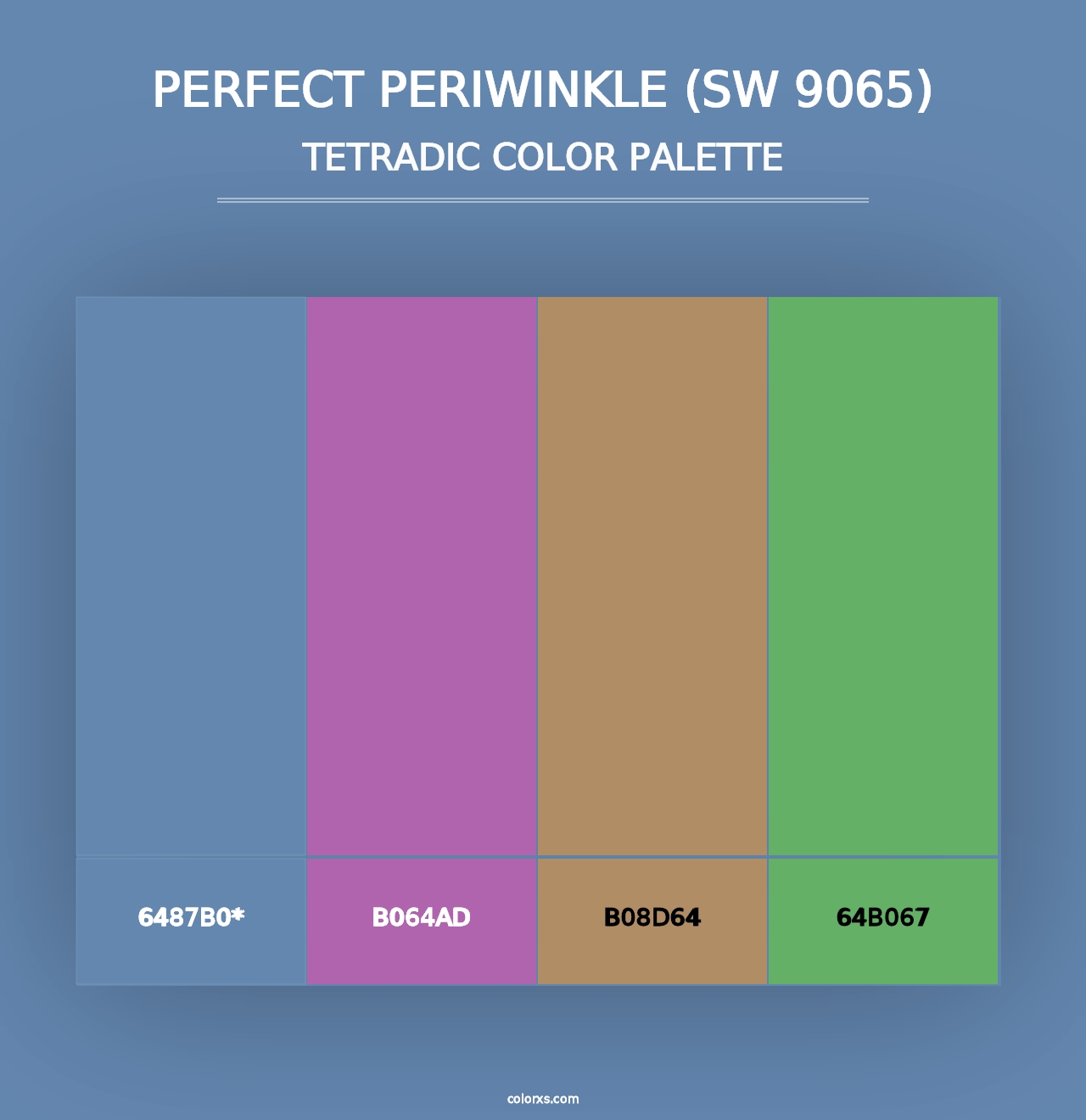 Perfect Periwinkle (SW 9065) - Tetradic Color Palette