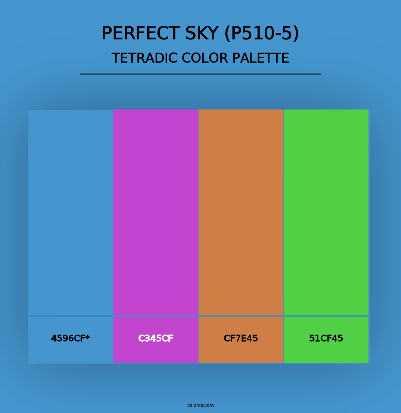 Perfect Sky (P510-5) - Tetradic Color Palette