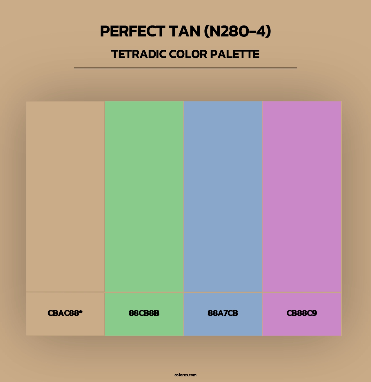 Perfect Tan (N280-4) - Tetradic Color Palette