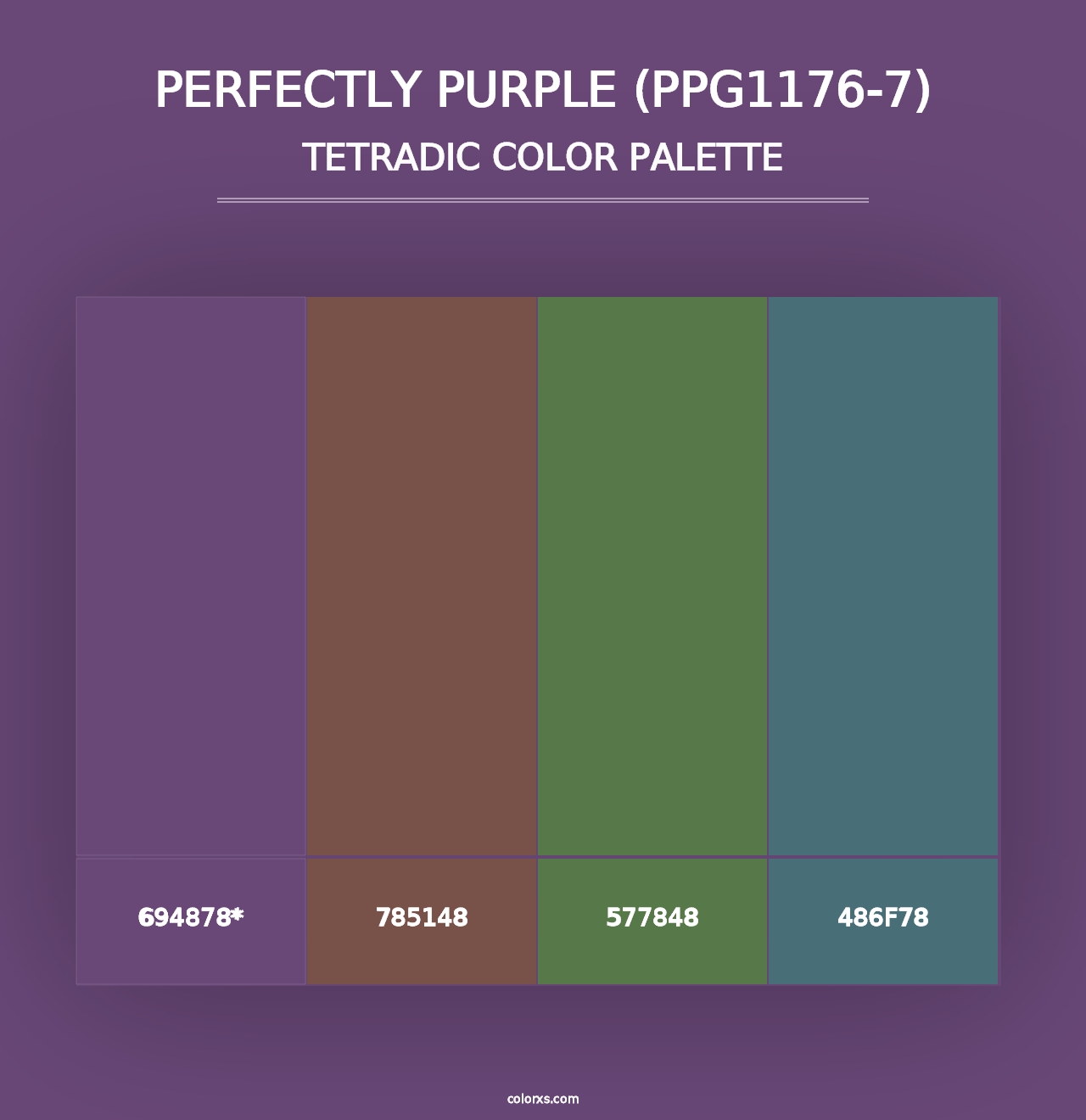 Perfectly Purple (PPG1176-7) - Tetradic Color Palette