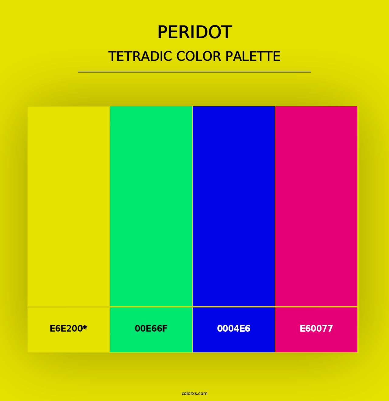 Peridot - Tetradic Color Palette