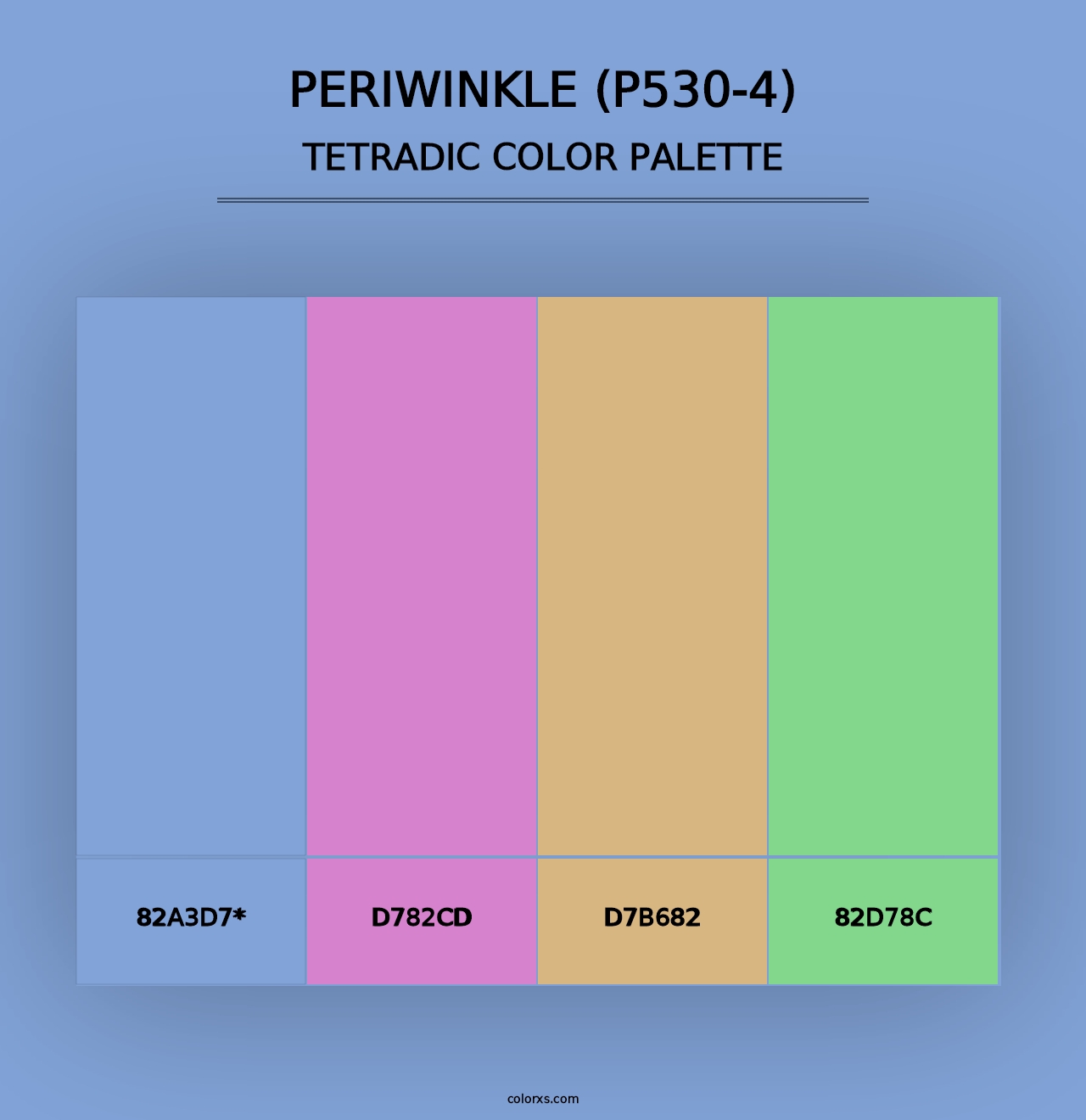 Periwinkle (P530-4) - Tetradic Color Palette