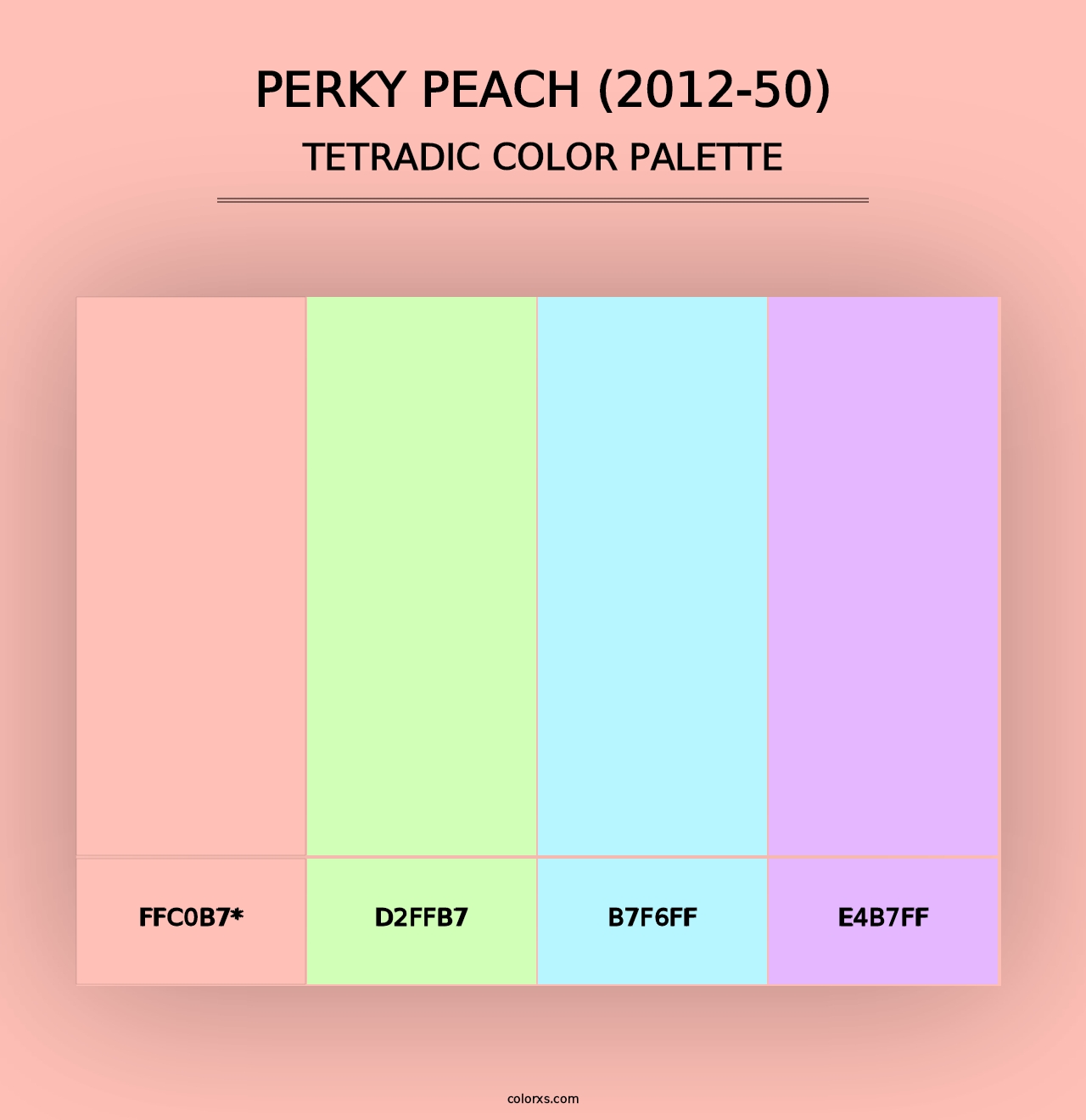 Perky Peach (2012-50) - Tetradic Color Palette