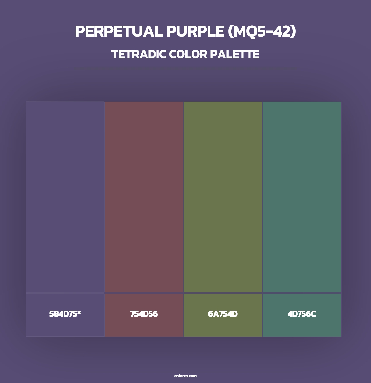 Perpetual Purple (MQ5-42) - Tetradic Color Palette