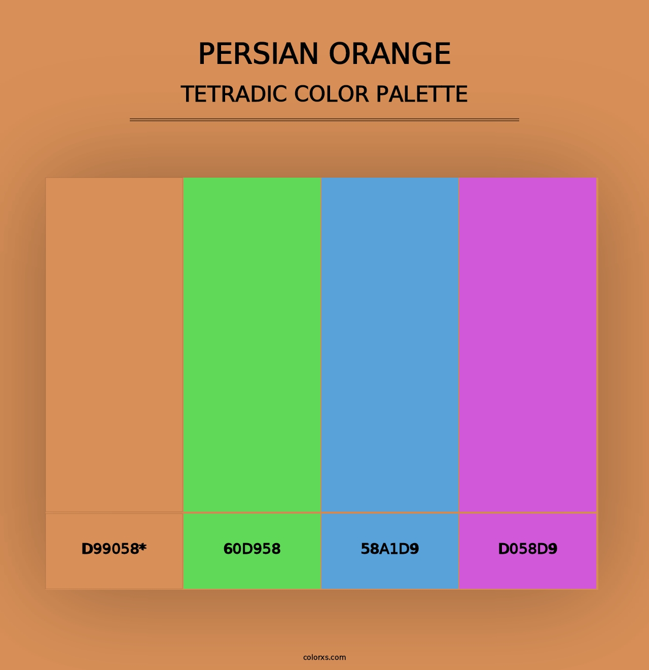 Persian Orange - Tetradic Color Palette