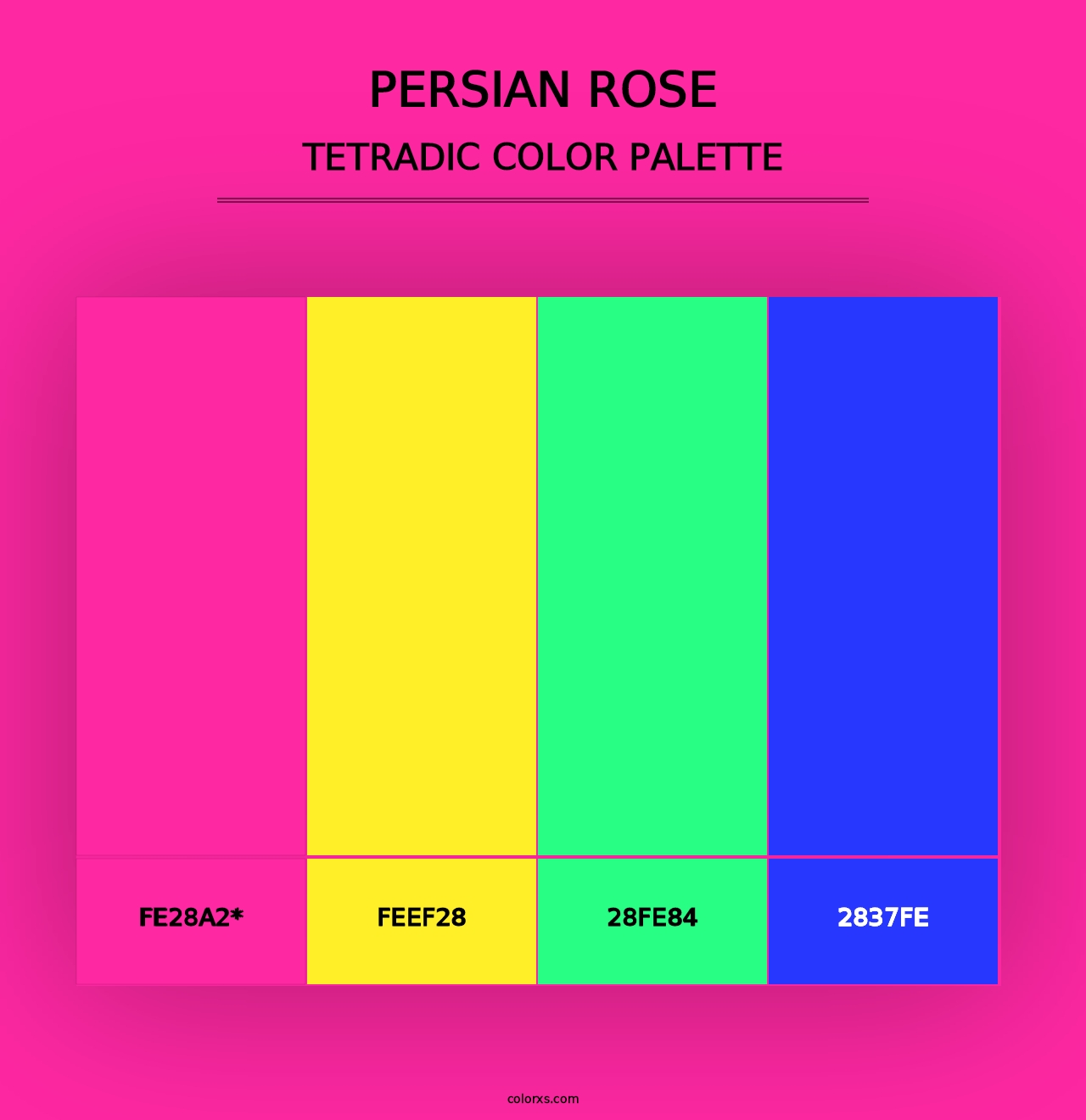 Persian Rose - Tetradic Color Palette