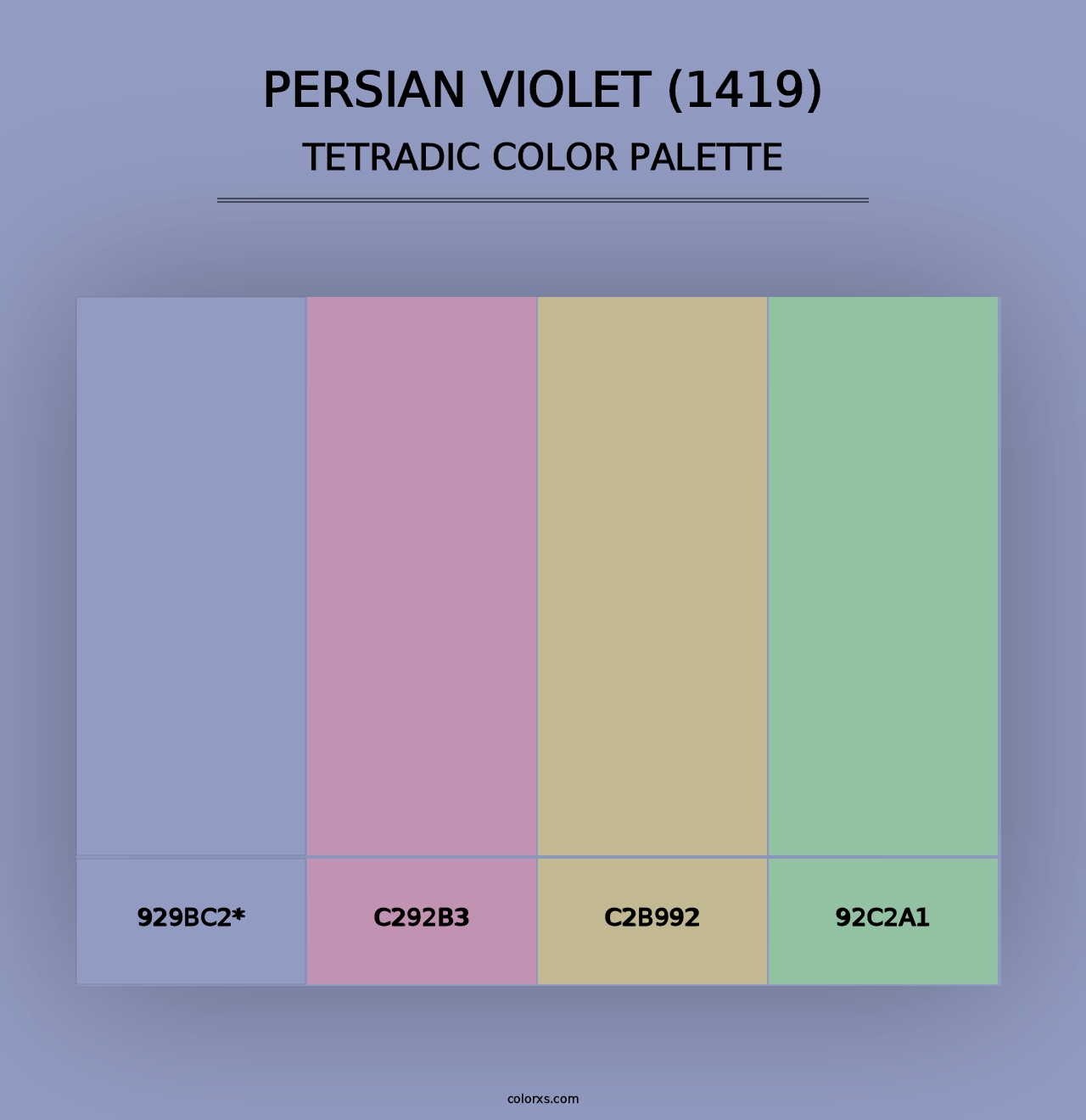 Persian Violet (1419) - Tetradic Color Palette