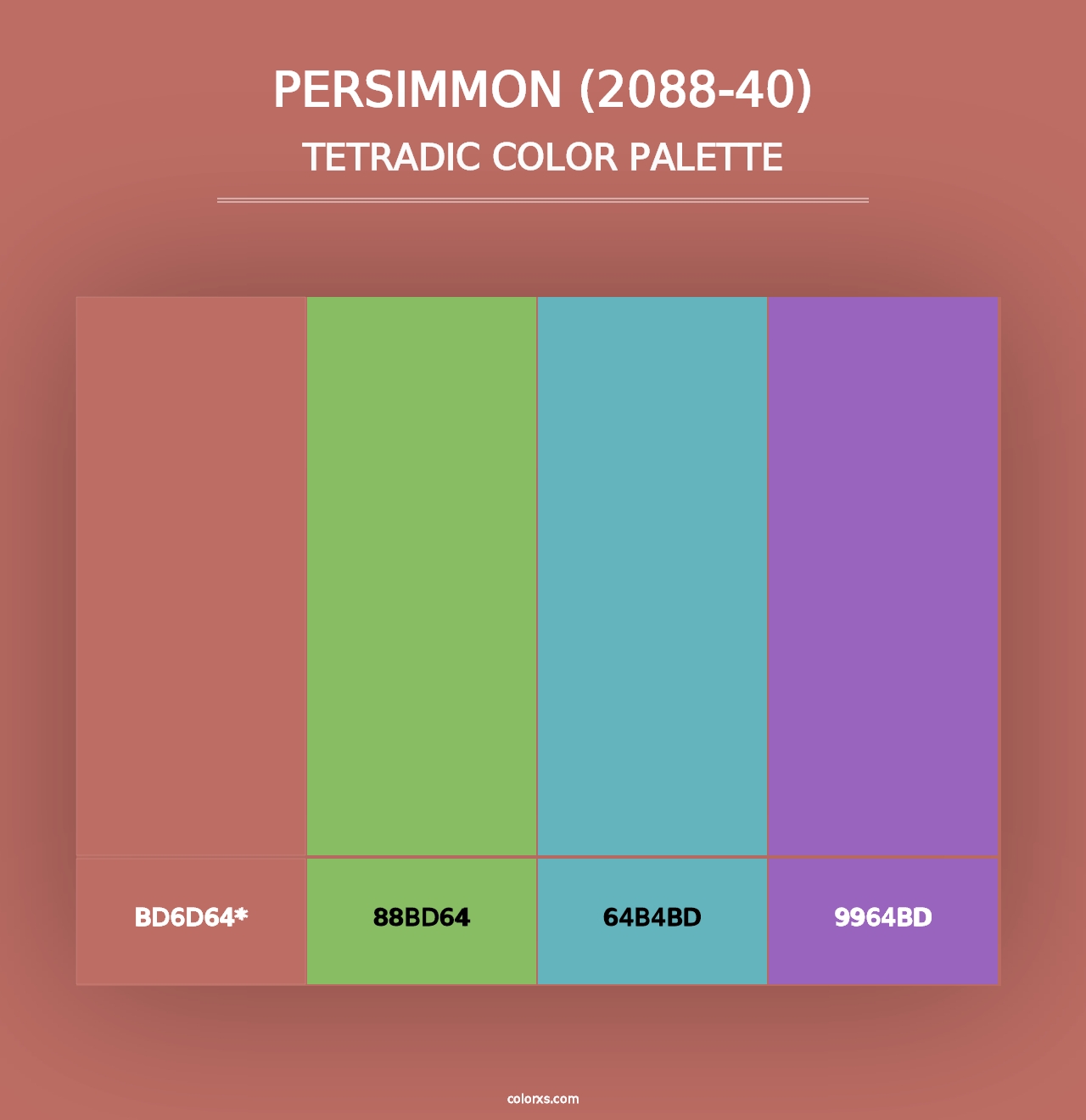 Persimmon (2088-40) - Tetradic Color Palette