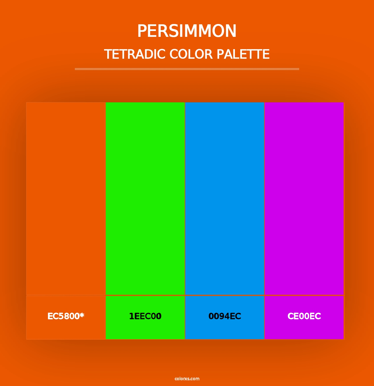 Persimmon - Tetradic Color Palette